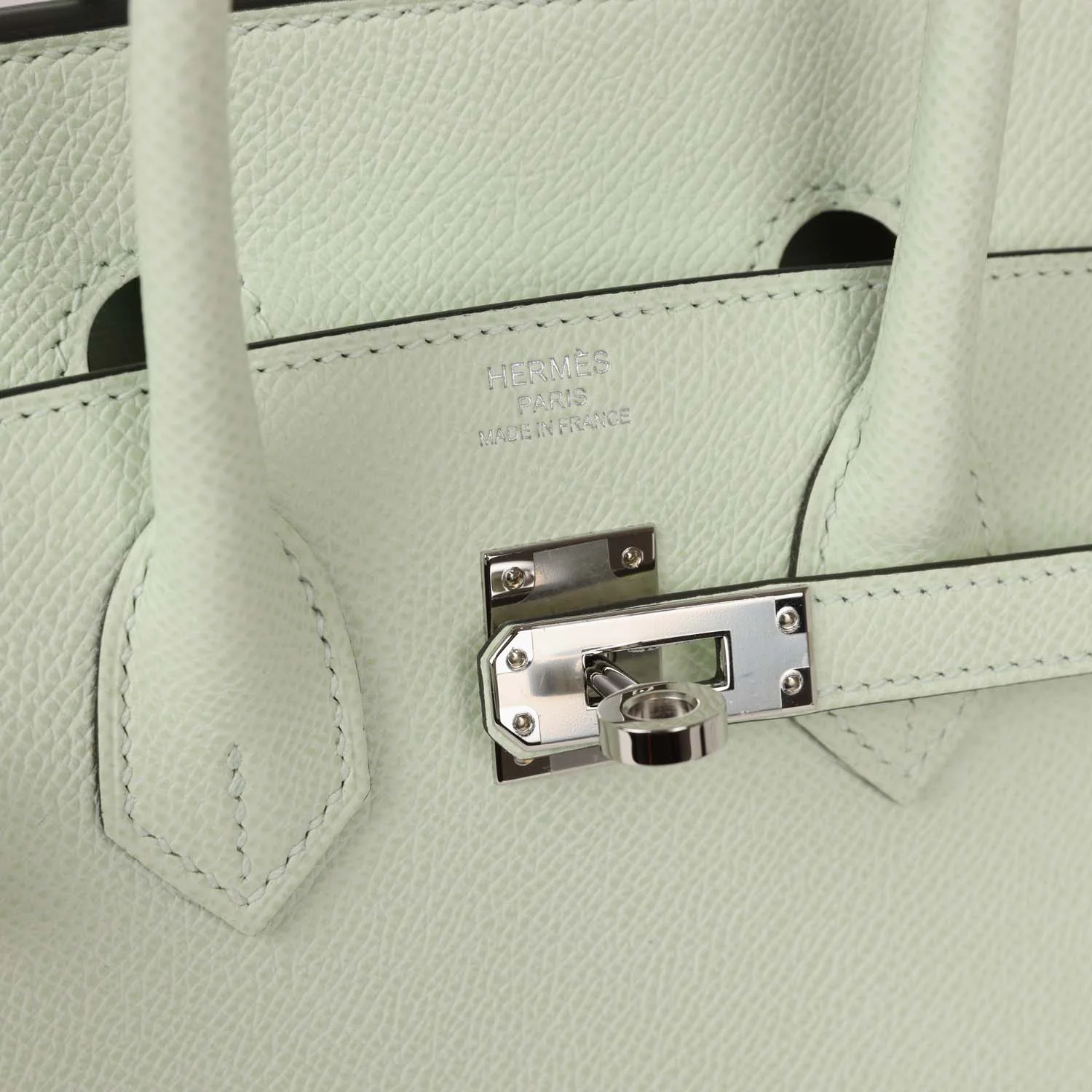 Replicate Hermes Birkin Sellier 25 Vert Fizz Epsom Palladium Hardware(1:1 replica)