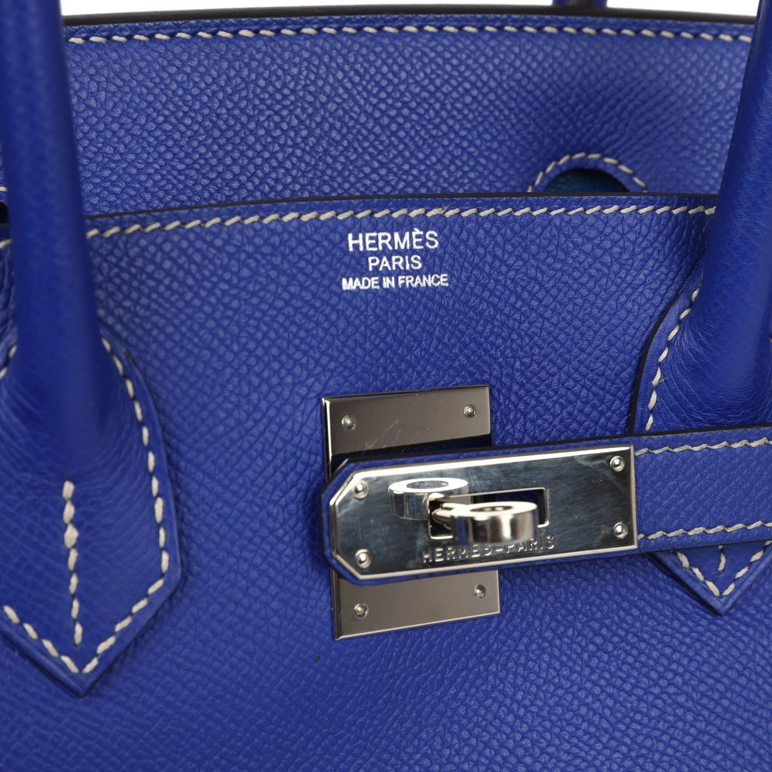 Replicate Hermes Birkin 30 Bleu Electric Candy Epsom Palladium Hardware(1:1 replica)