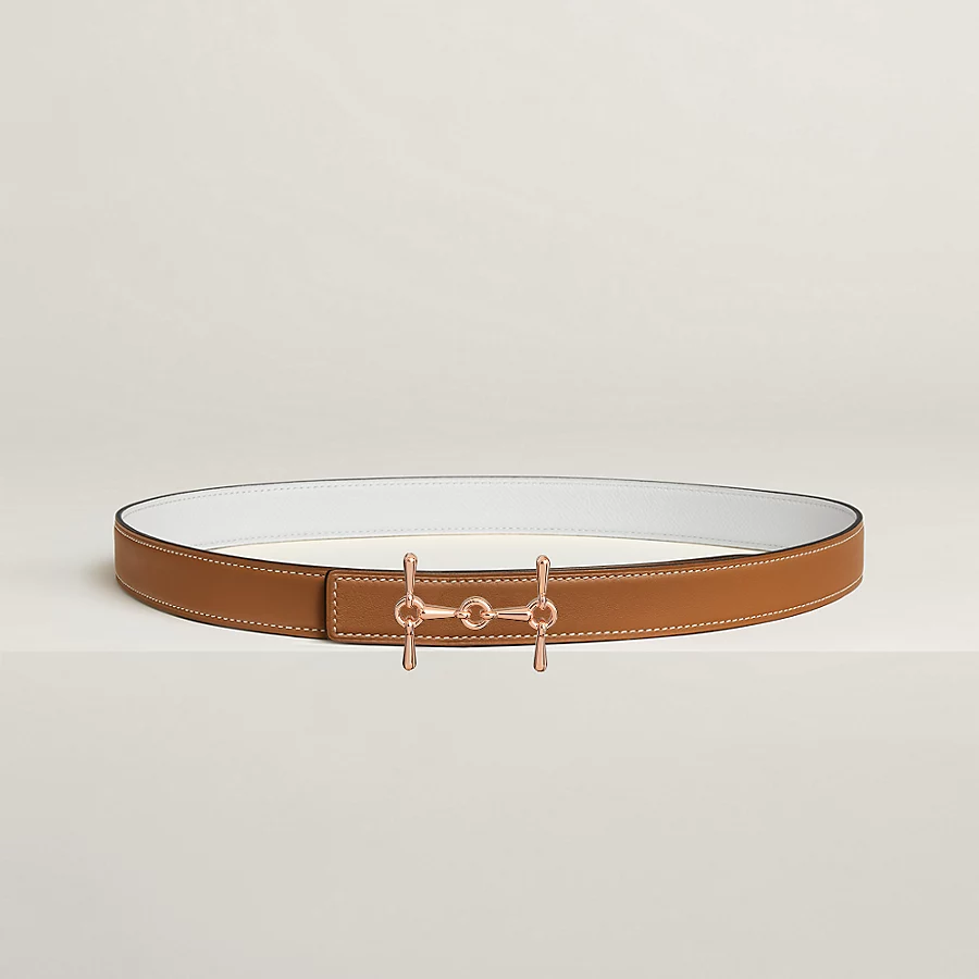 Replicate H Equestre belt buckle   Reversible leather strap 24 mm(1:1 replica)