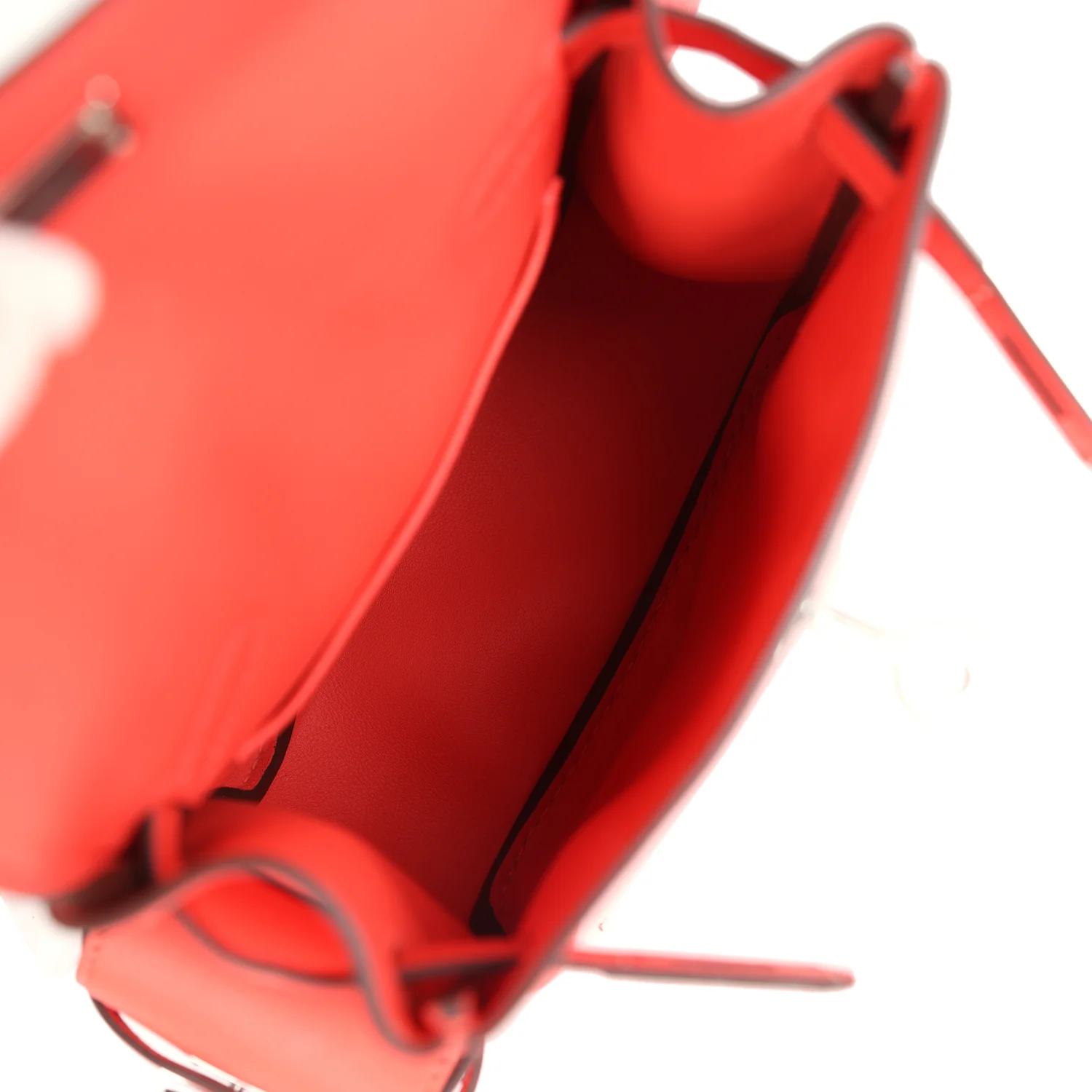 Replicate Hermes Mini Kelly Jump Backpack Orange Field Swift Palladium Hardware(1:1 replica)