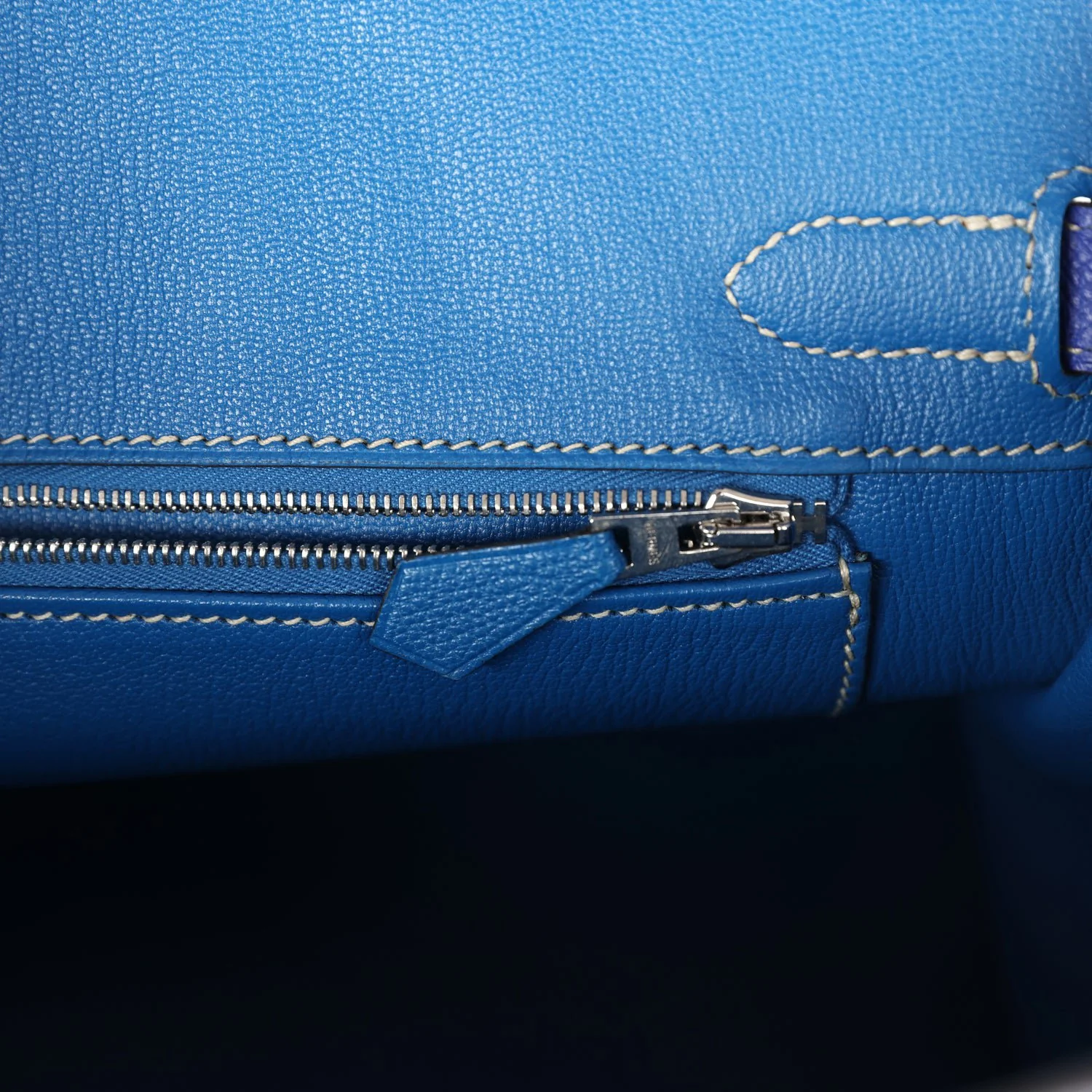 Replicate Hermes Birkin 30 Bleu Electric Candy Epsom Palladium Hardware(1:1 replica)