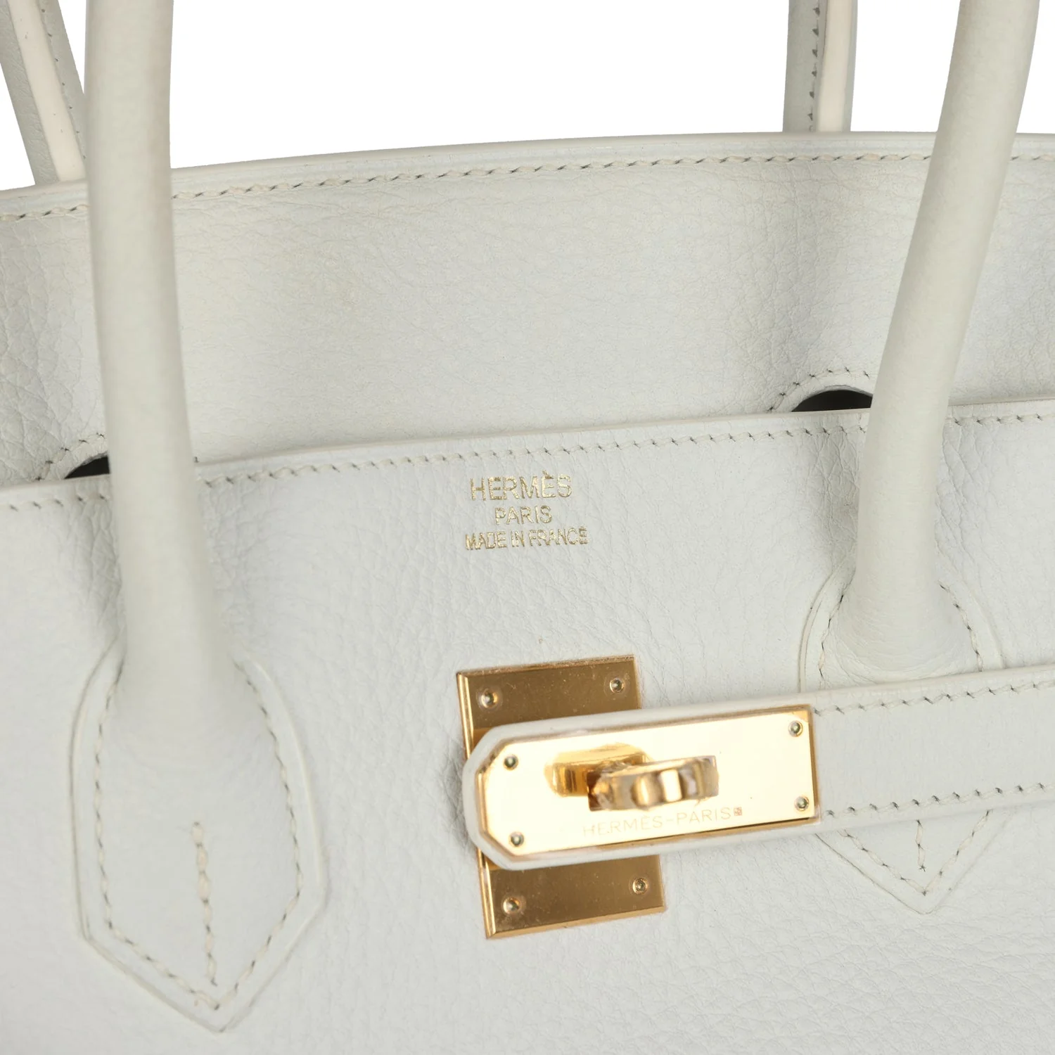 Replicate Hermes Birkin 35 White Clemence Gold Hardware(1:1 replica)