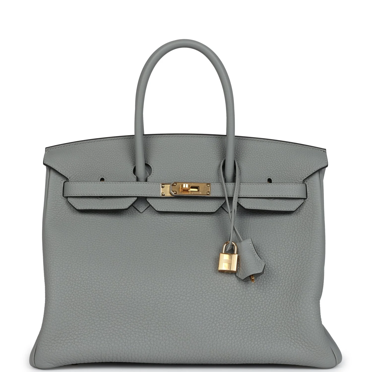 Replicate Hermes Birkin 35 Gris Mouette Togo Gold Hardware(1:1 replica)
