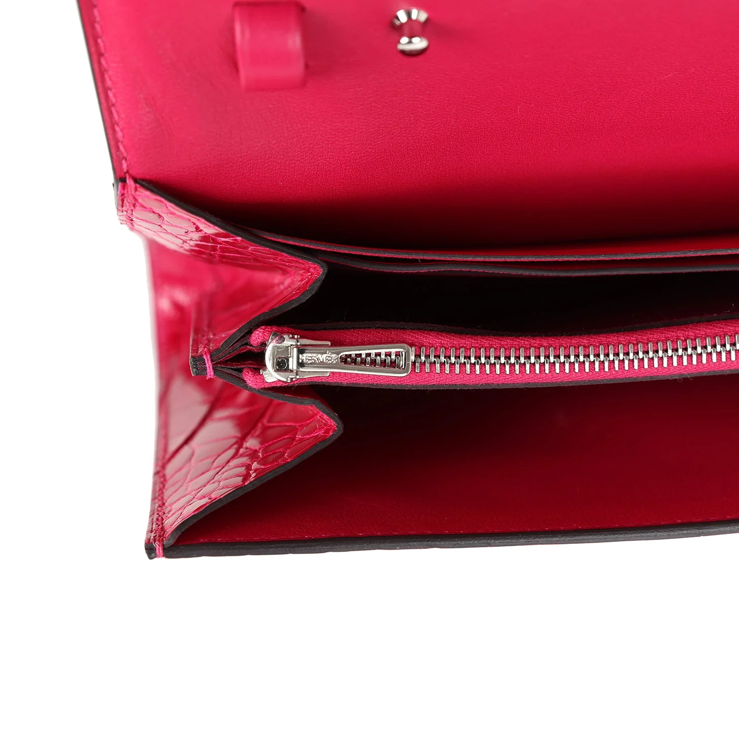 Replicate Hermes Constance Wallet To Go Rose Mexico Shiny Alligator Palladium Hardware(1:1 replica)