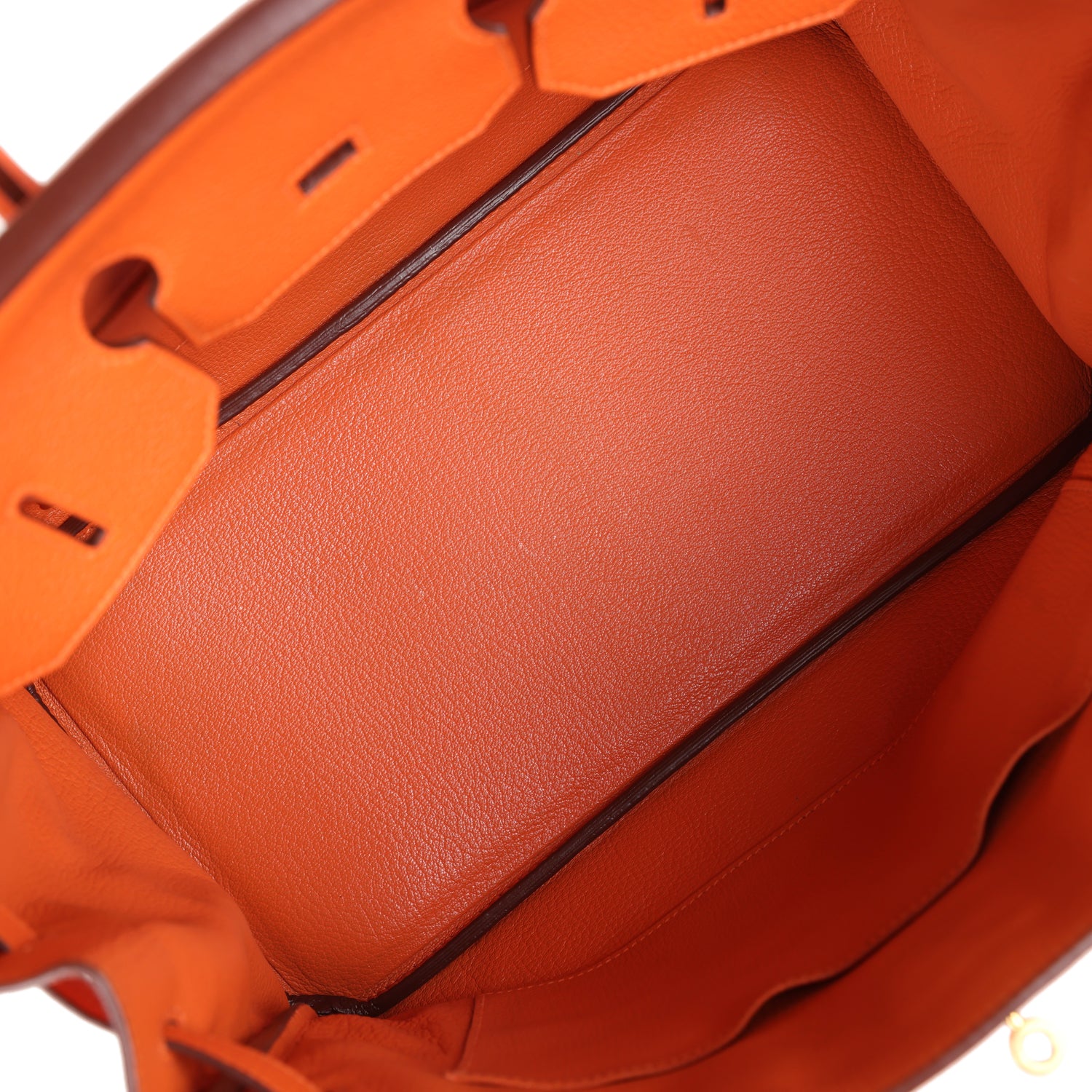 Replicate Hermes Birkin 35 Orange Togo Gold Hardware(1:1 replica)