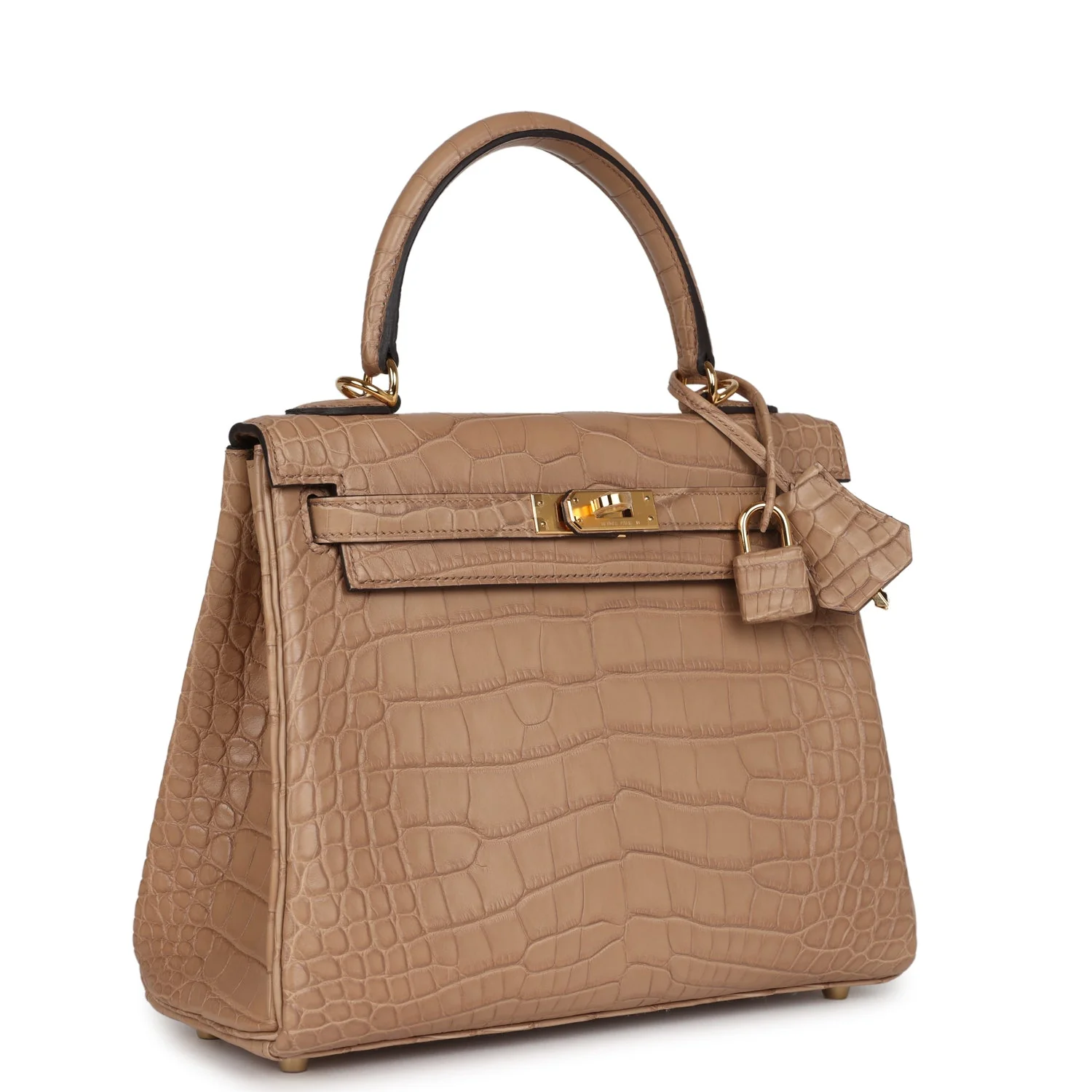 Replicate Hermes Kelly Retourne 25 Chai Matte Alligator Gold Hardware(1:1 replica)