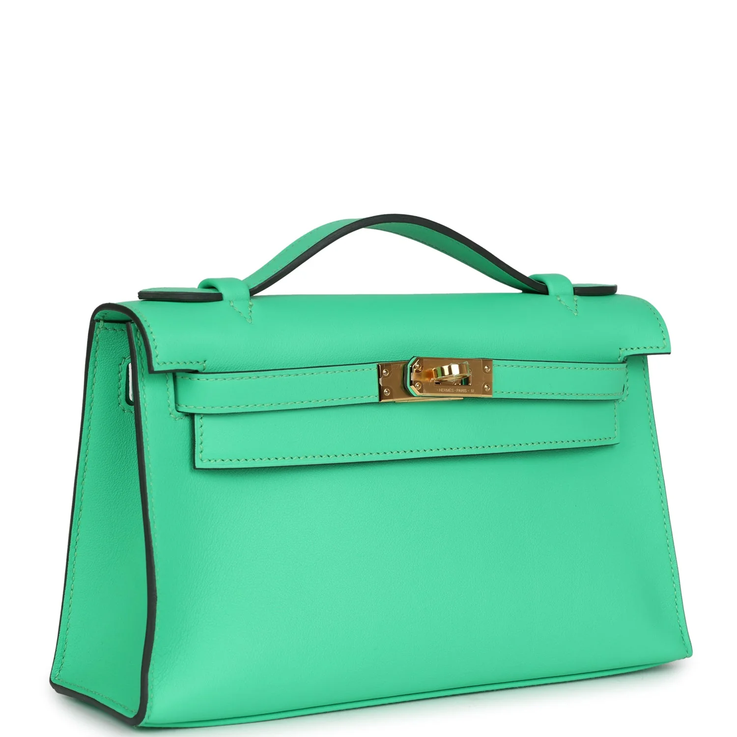 Replicate Hermes Kelly Pochette Vert Comics Swift Gold Hardware(1:1 replica)