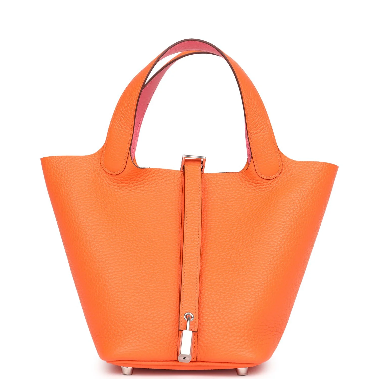 Replicate Hermes Eclat Picotin Lock 18 Orange Minium Clemence Palladium Hardware(1:1 replica)