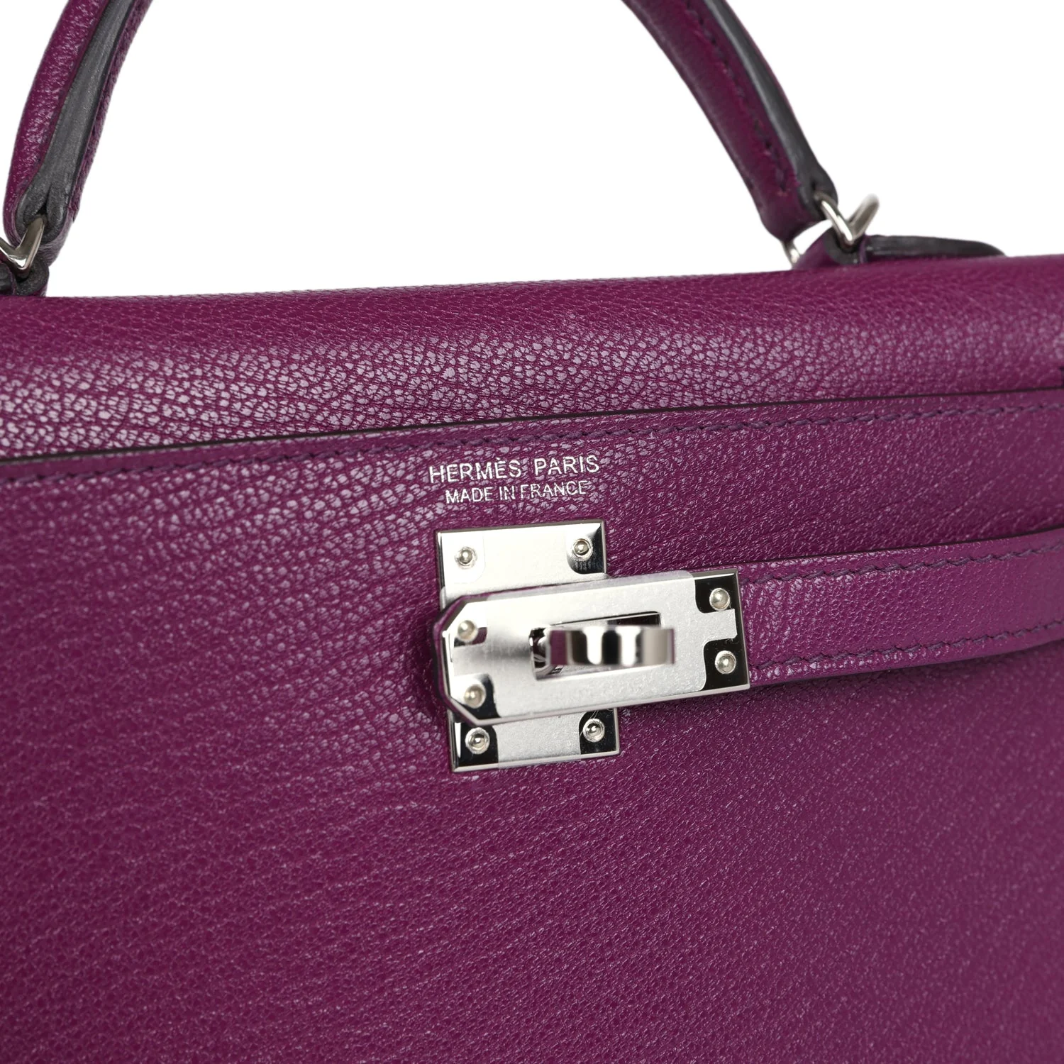 Replicate Hermes Kelly Sellier 20 Anemone Chevre Palladium Hardware(1:1 replica)
