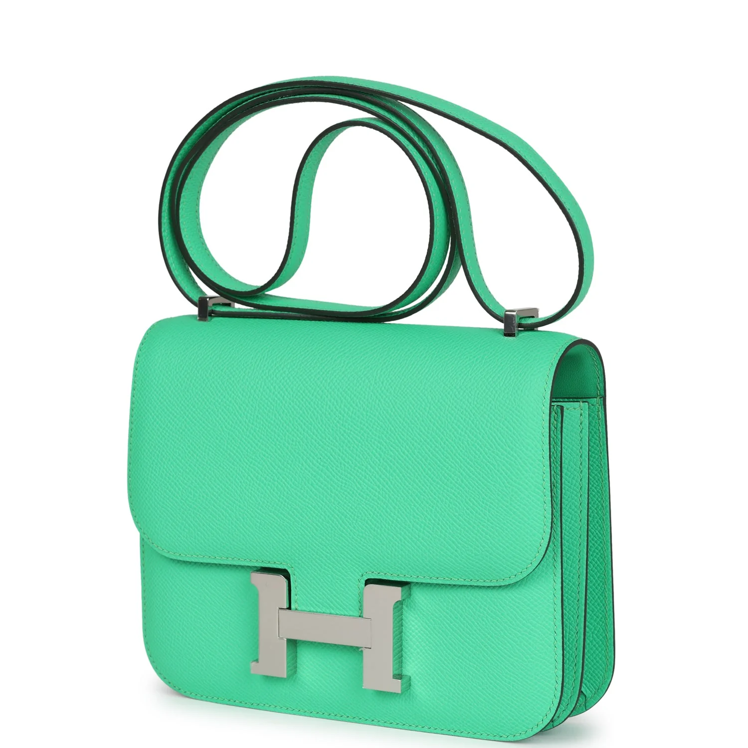 Replicate Hermes Constance 18 Vert Comics Epsom Palladium Hardware(1:1 replica)