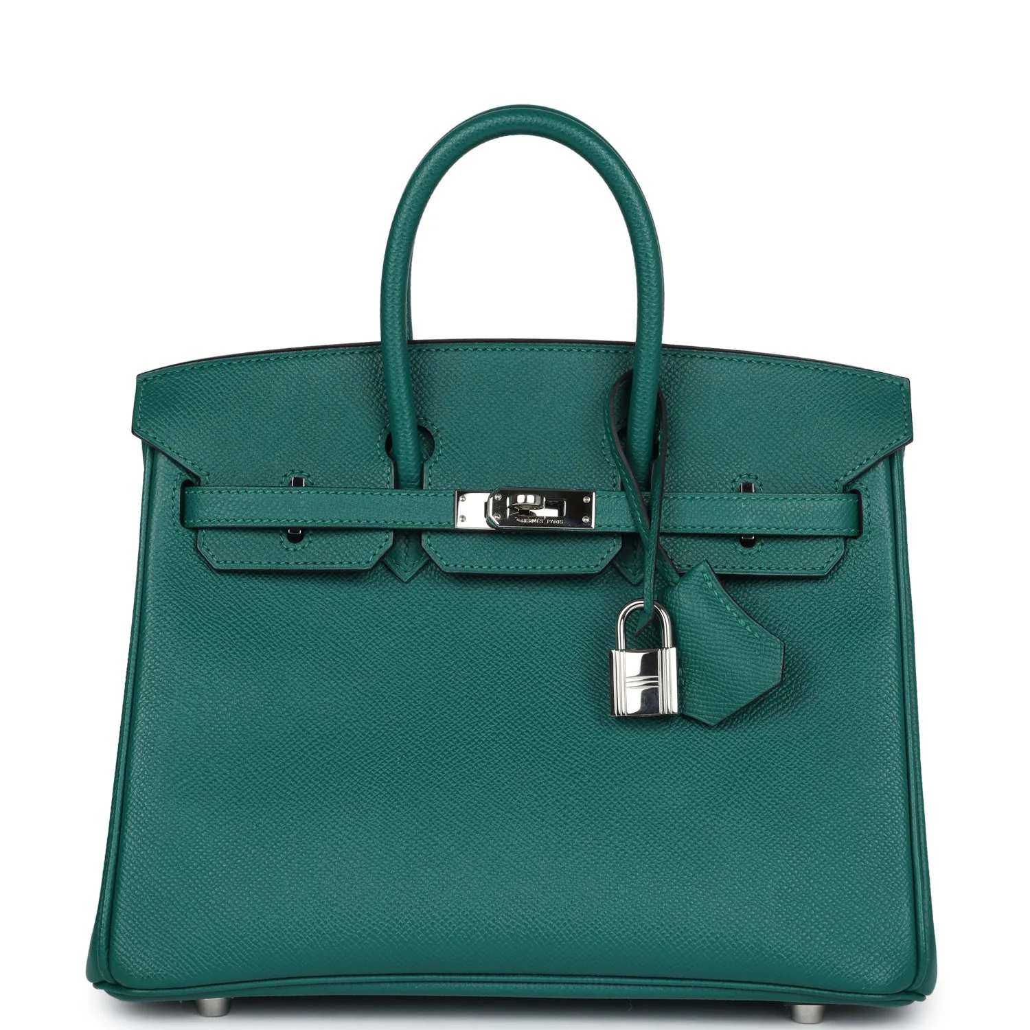 Replicate Hermes Birkin 25 Malachite Epsom Palladium Hardware(1:1 replica)