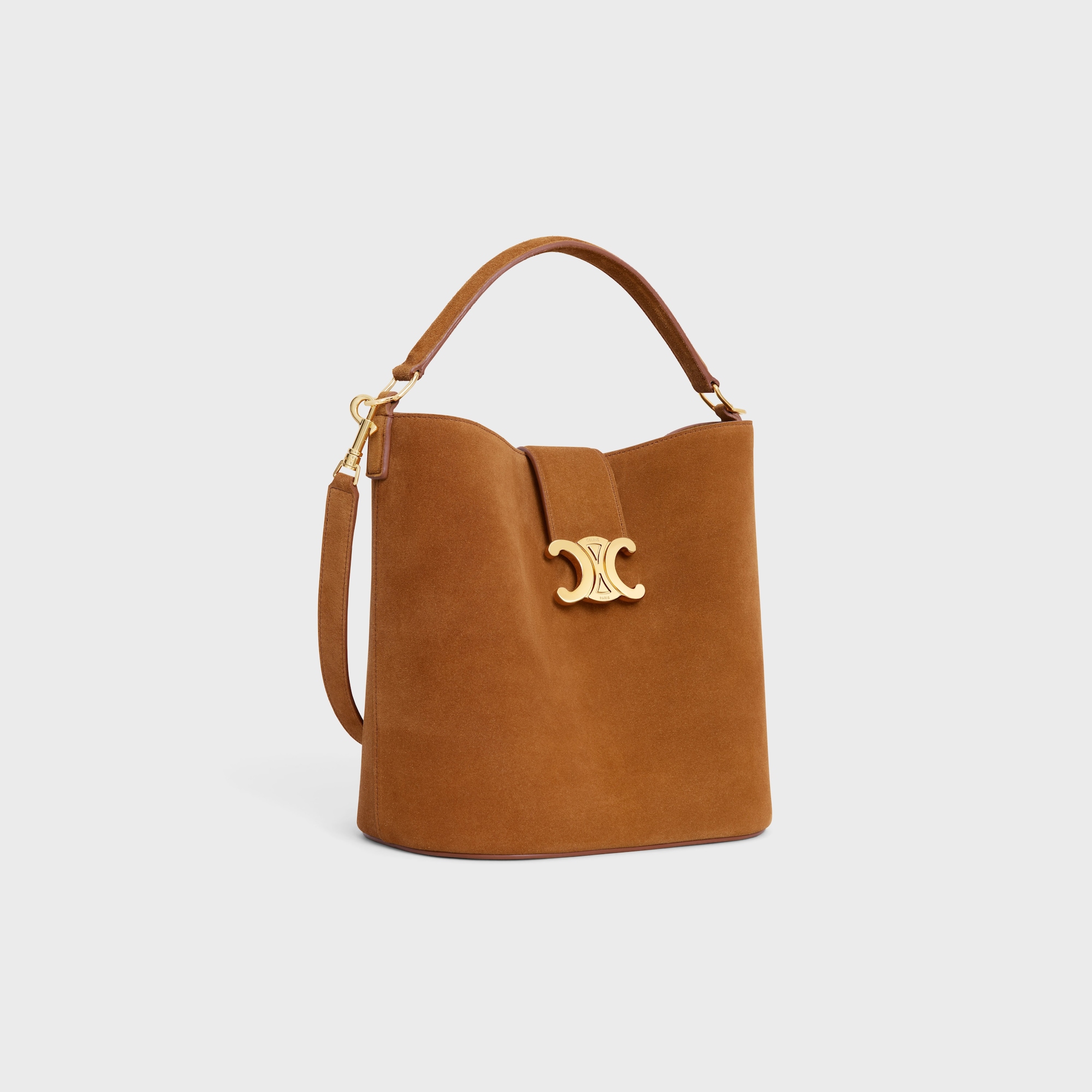 Replicate MEDIUM LOUISE BAG IN SUEDE CALFSKIN PECAN(1:1 replica)