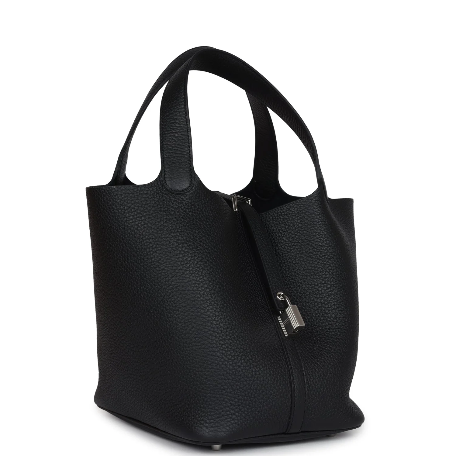 Replicate Hermes Picotin Lock 22 Black Clemence Palladium Hardware(1:1 replica)