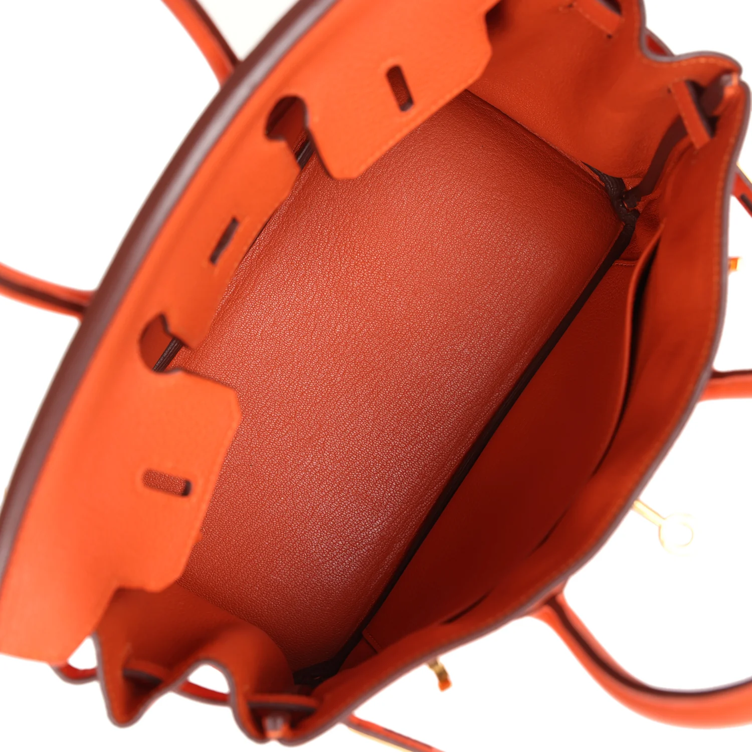 Replicate Hermes Birkin 25 Feu Togo Gold Hardware(1:1 replica)