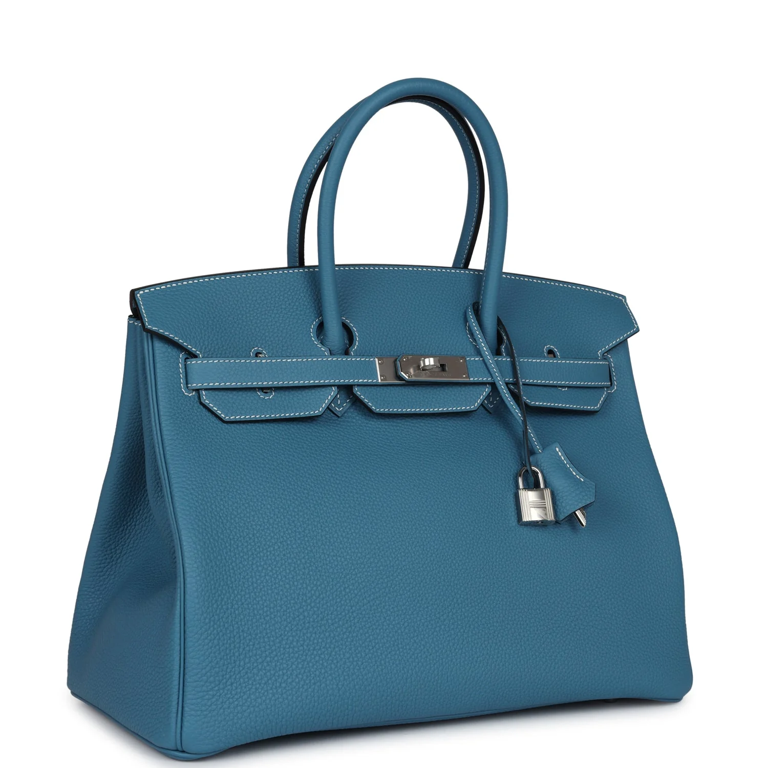 Replicate Hermes Birkin 35 Blue Jean Togo Palladium Hardware(1:1 replica)