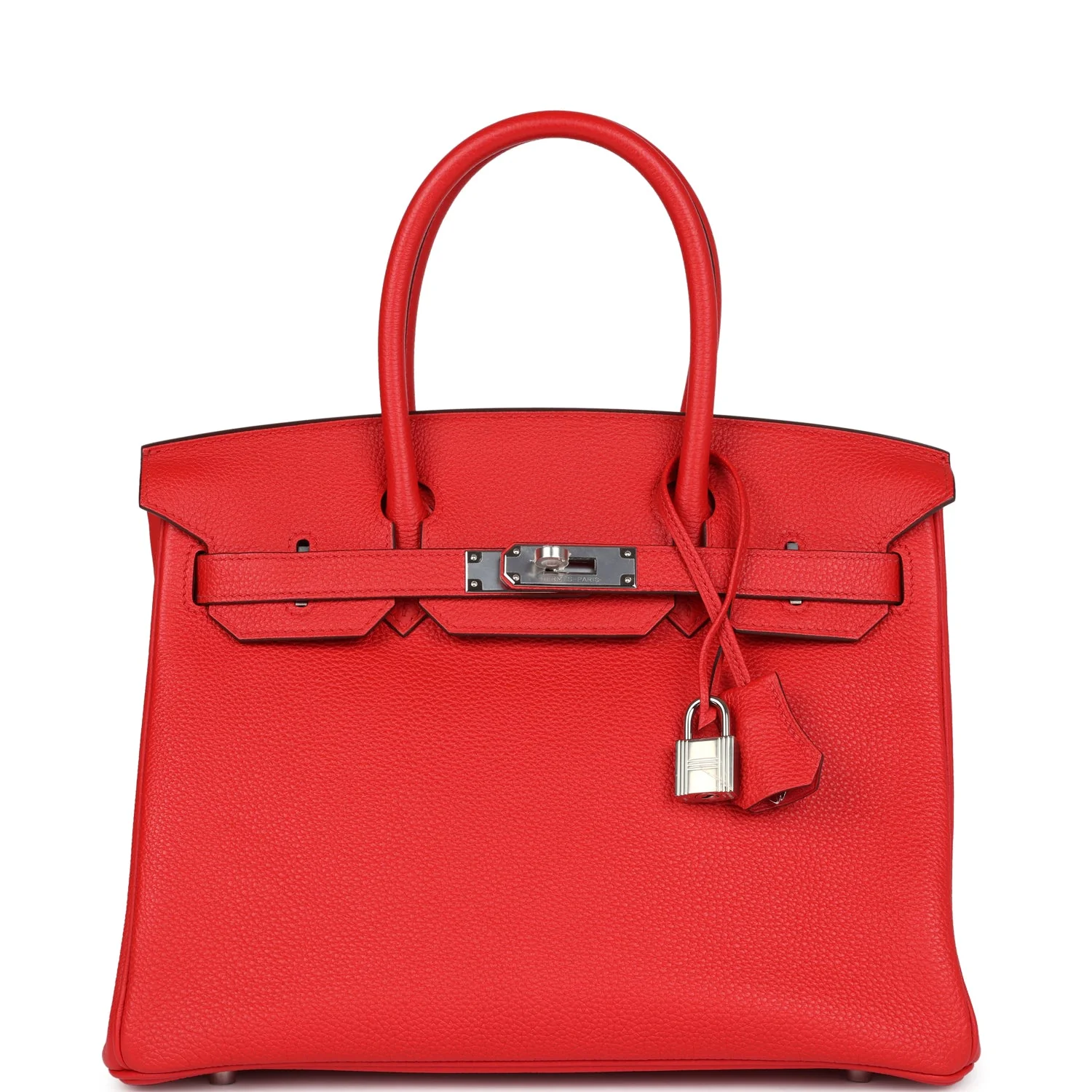 Replicate Hermes Birkin 30 Rouge de Coeur Togo Palladium Hardware(1:1 replica)