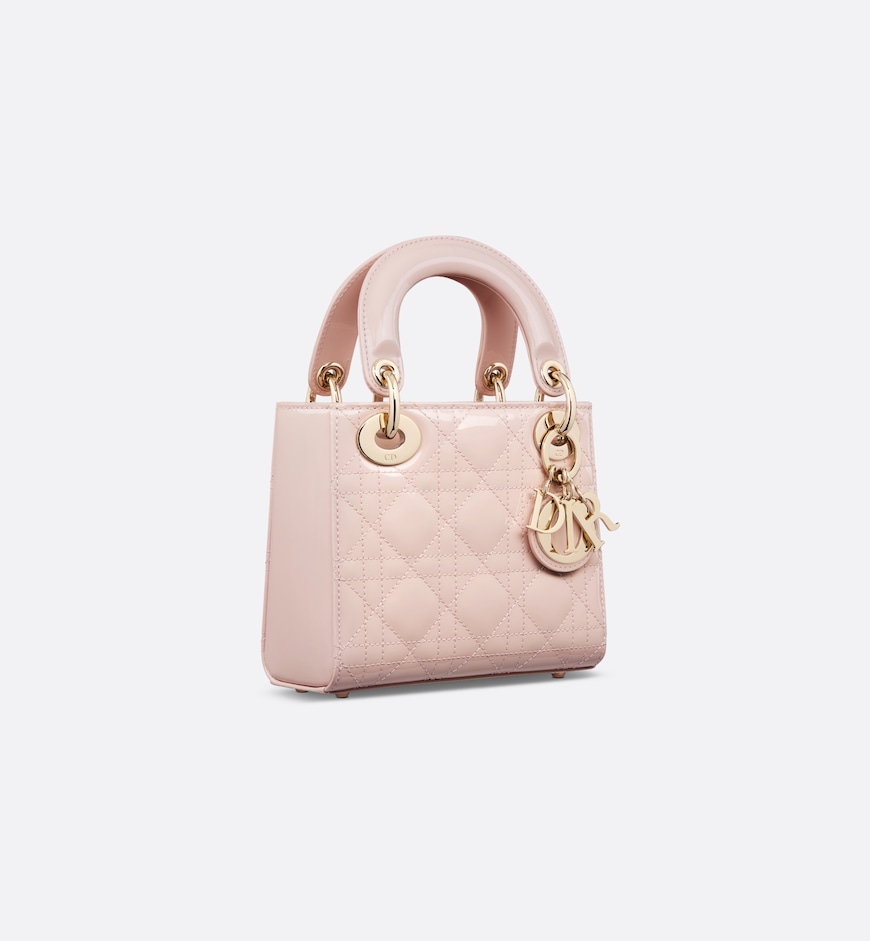 Replicate Dior Mini Dioriviera Lady Dior Bag   Patent Leather(1:1 replica)
