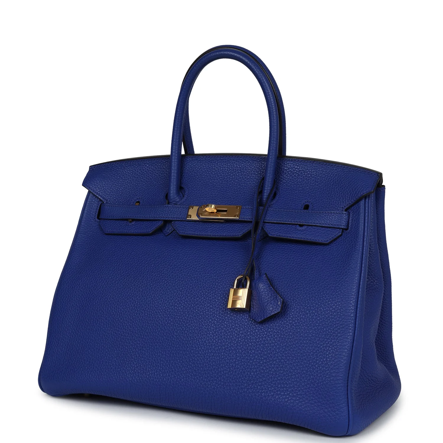 Replicate Hermes Birkin 35 Bleu Electric Togo Gold Hardware(1:1 replica)