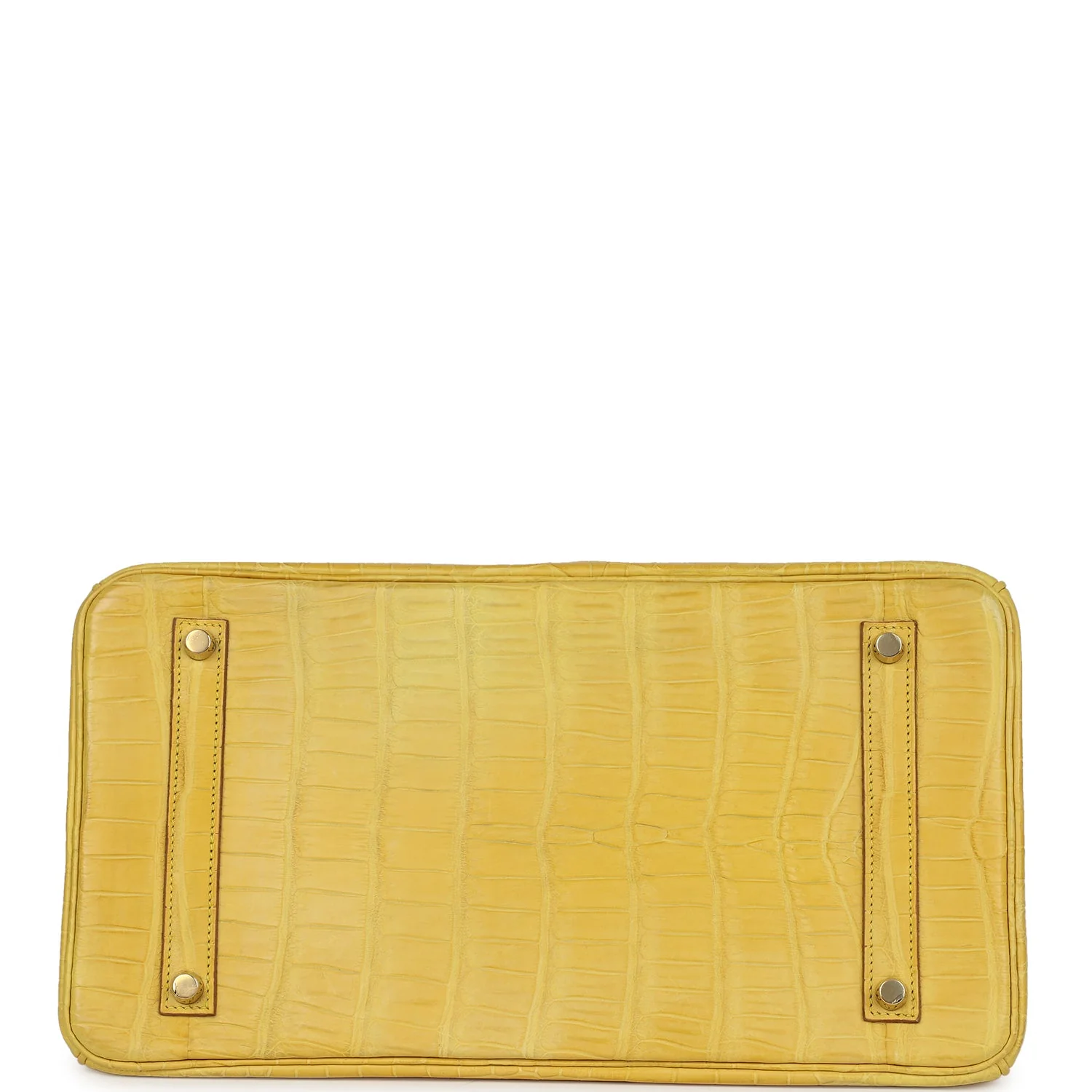 Replicate Hermes Birkin 35 Mimosa Matte Porosus Crocodile Gold Hardware(1:1 replica)