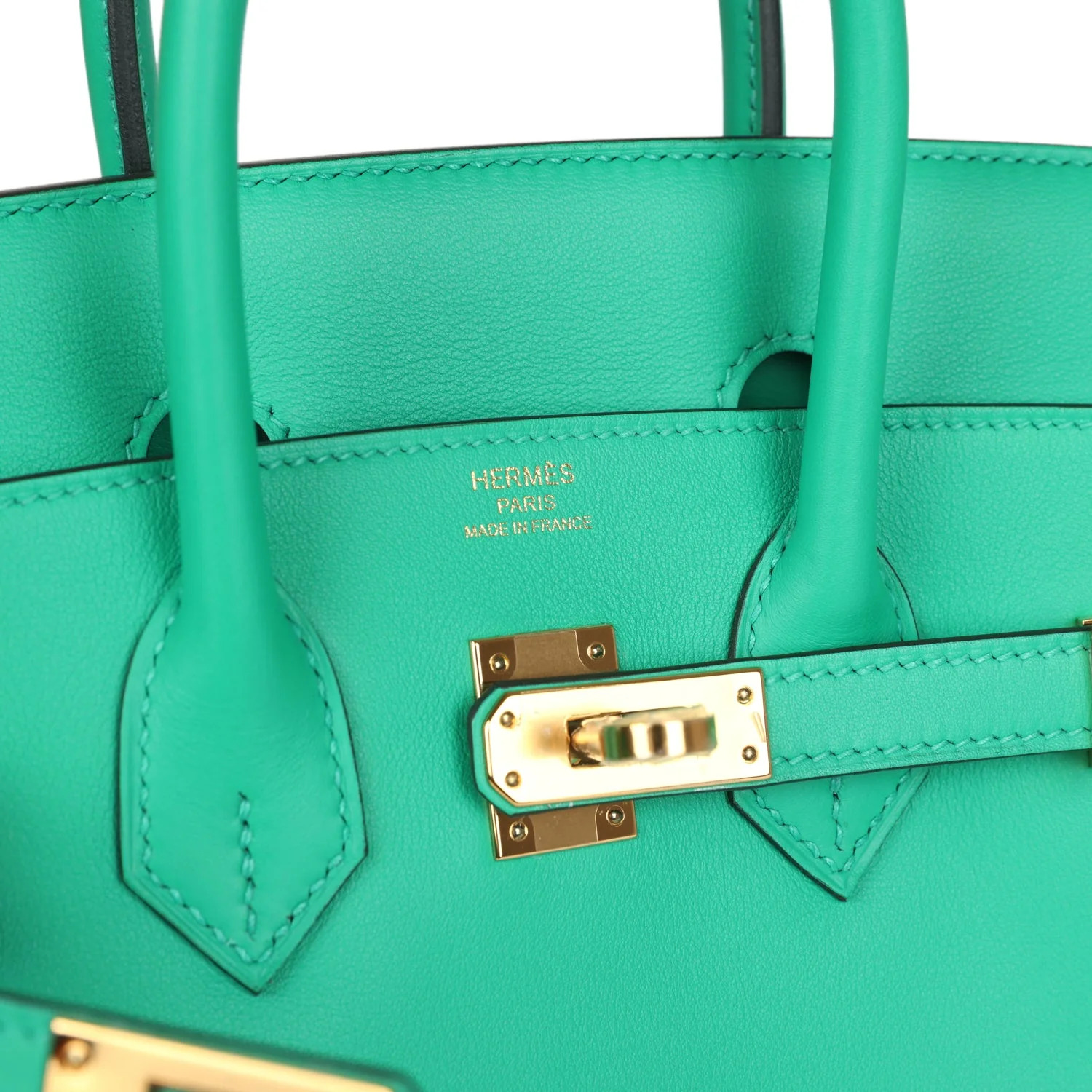 Replicate Hermes Birkin 25 Menthe Swift Gold Hardware(1:1 replica)