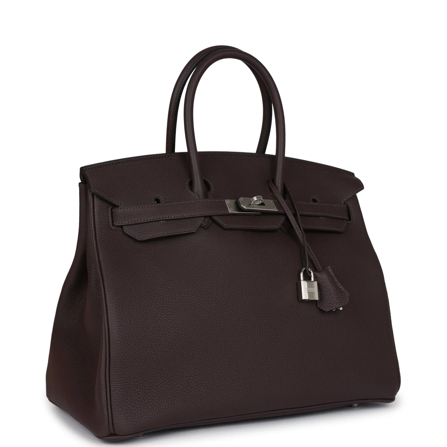 Replicate Hermes Birkin 35 Chocolat Togo Palladium Hardware(1:1 replica)