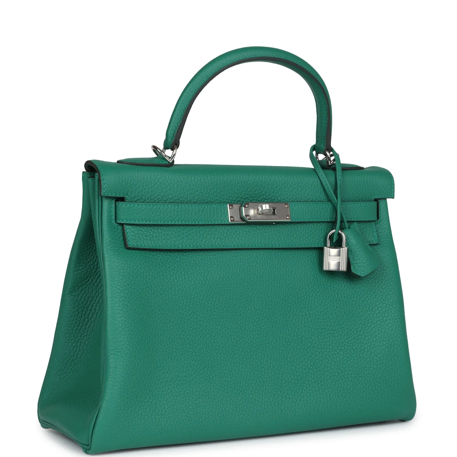 Replicate Hermes Kelly Retourne 32 Vert Vertigo Clemence Palladium Hardware(1:1 replica)