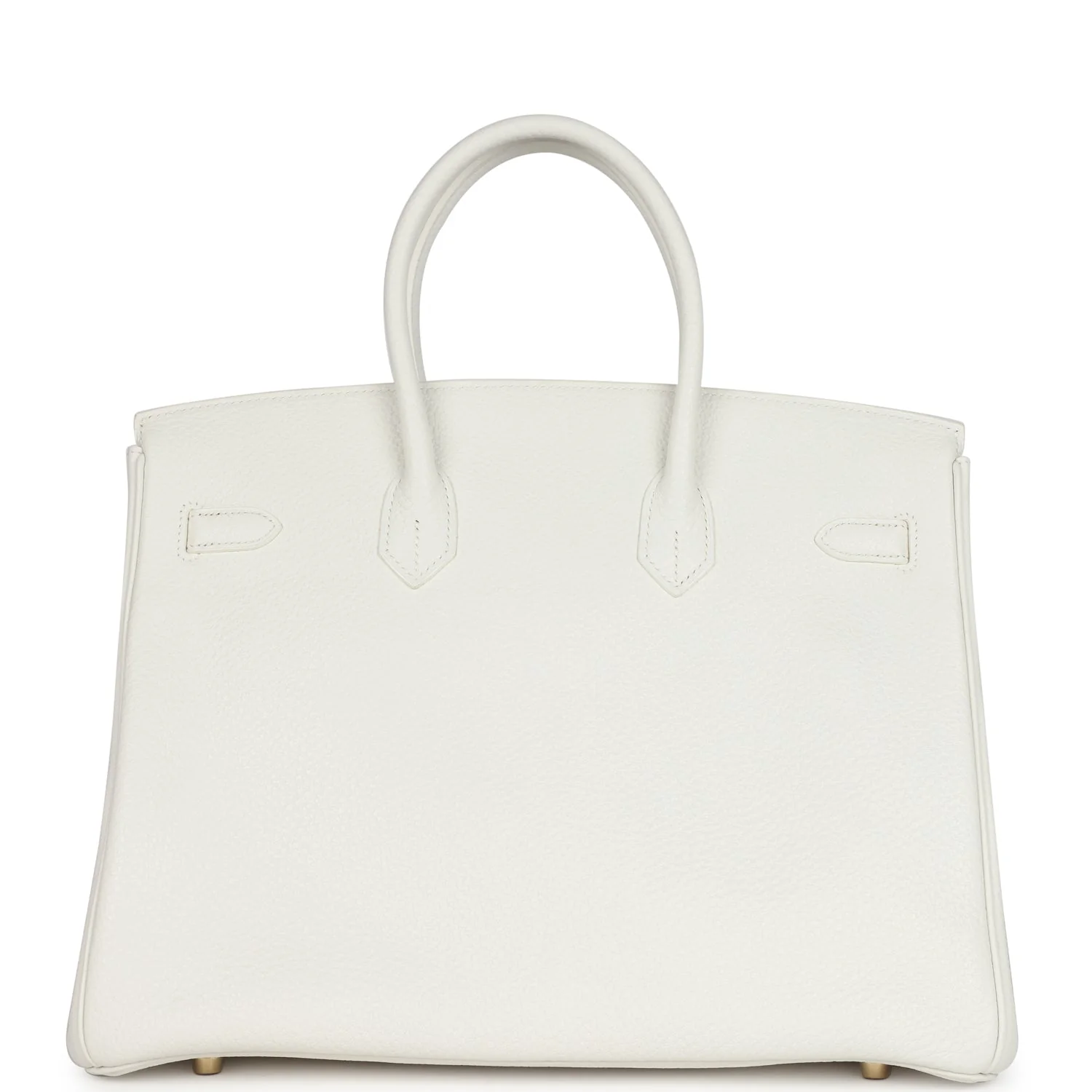 Replicate Hermes Birkin 35 White Clemence Gold Hardware(1:1 replica)