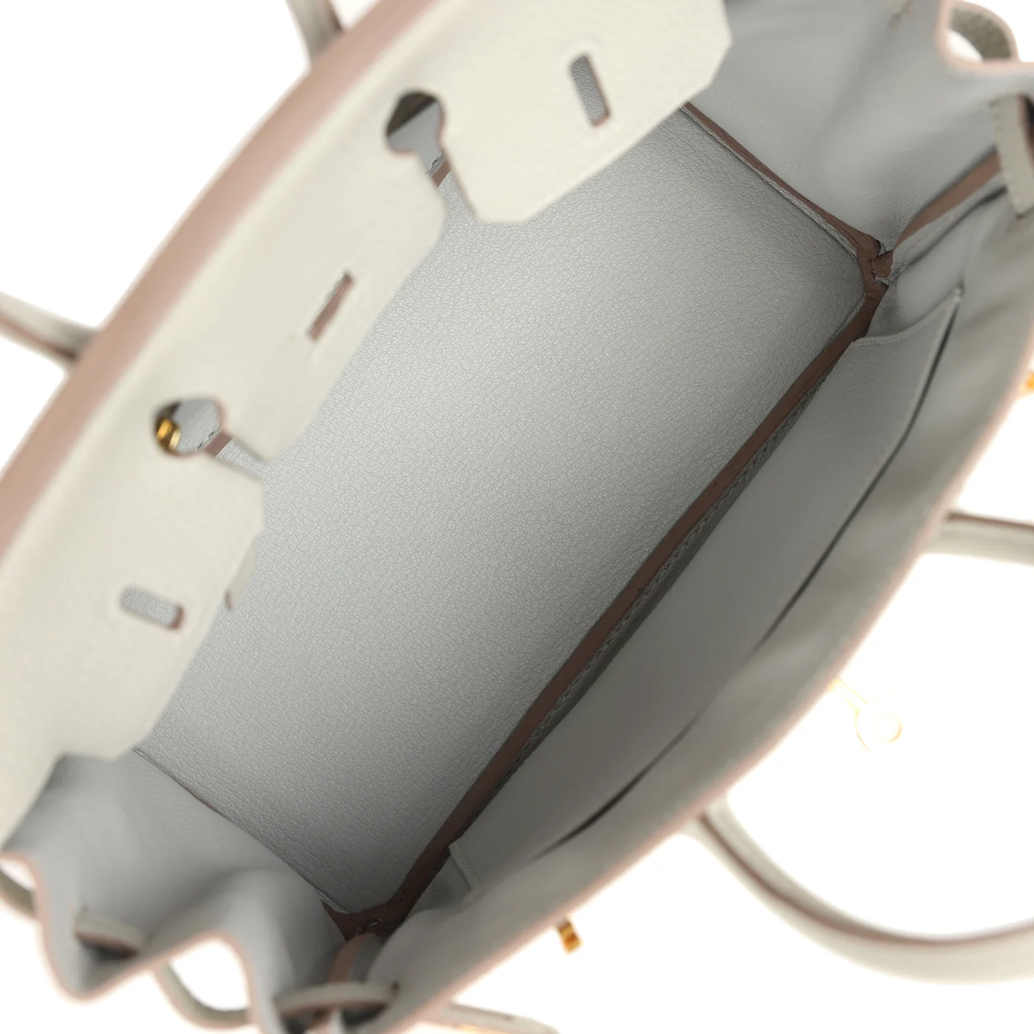 Replicate Hermes Birkin 25 Gris Perle Togo Gold Hardware(1:1 replica)