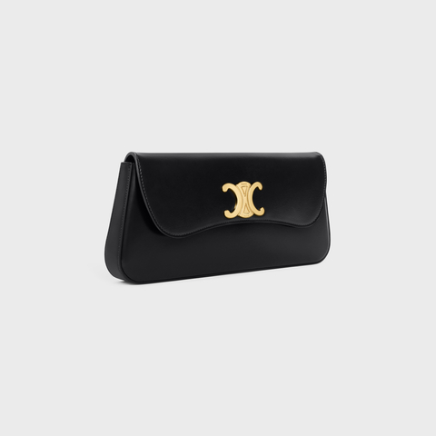 Replicate LOLA CLUTCH IN SHINY CALFSKIN BLACK(1:1 replica)
