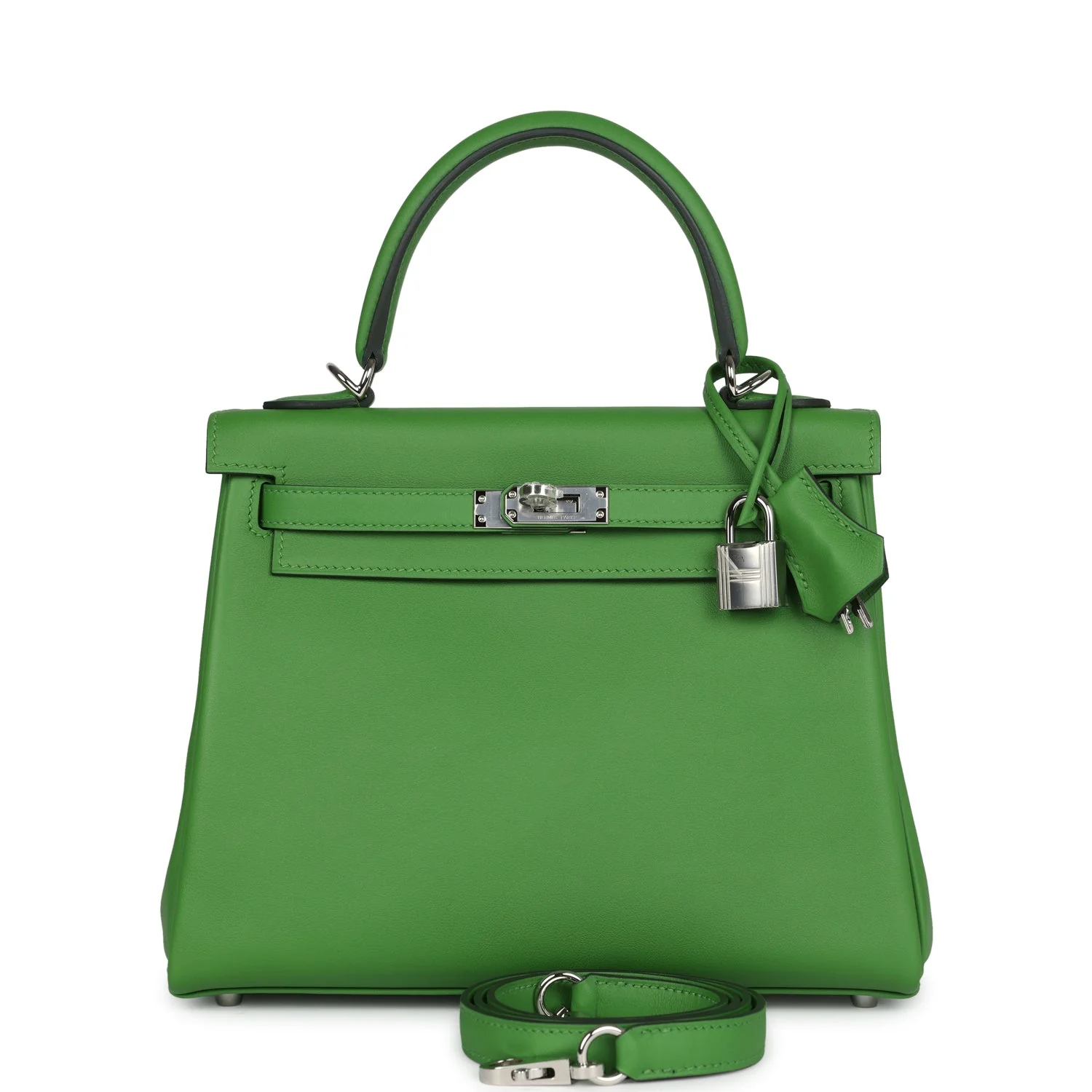 Replicate Hermes Kelly Retourne 25 Vert Yucca Swift Palladium Hardware(1:1 replica)