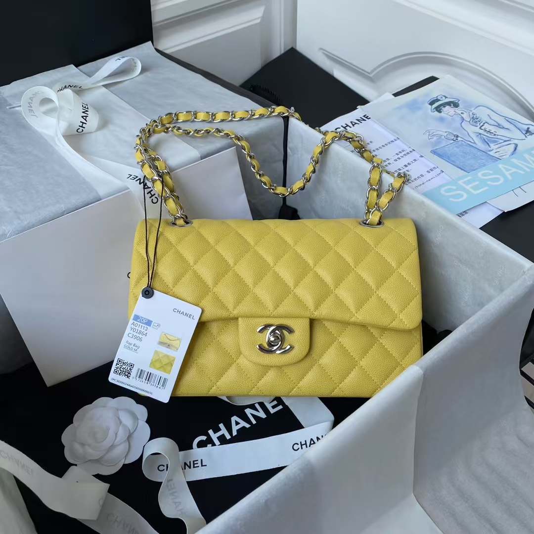 Replicate Chanel Small Classic Handbag Caviar Silver Hardware(1:1 replica)