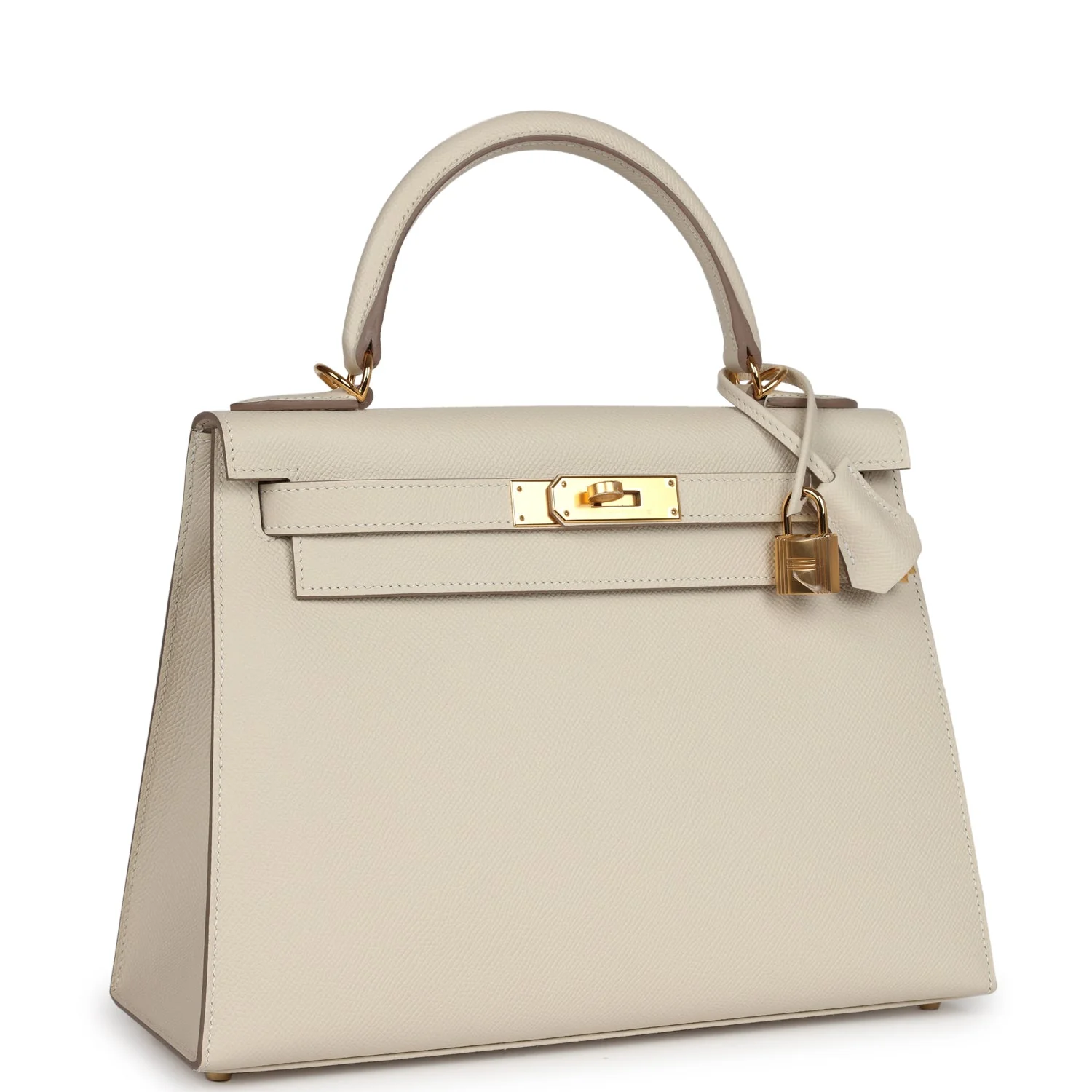Replicate Hermes Kelly Sellier 28 Craie Epsom Gold Hardware(1:1 replica)