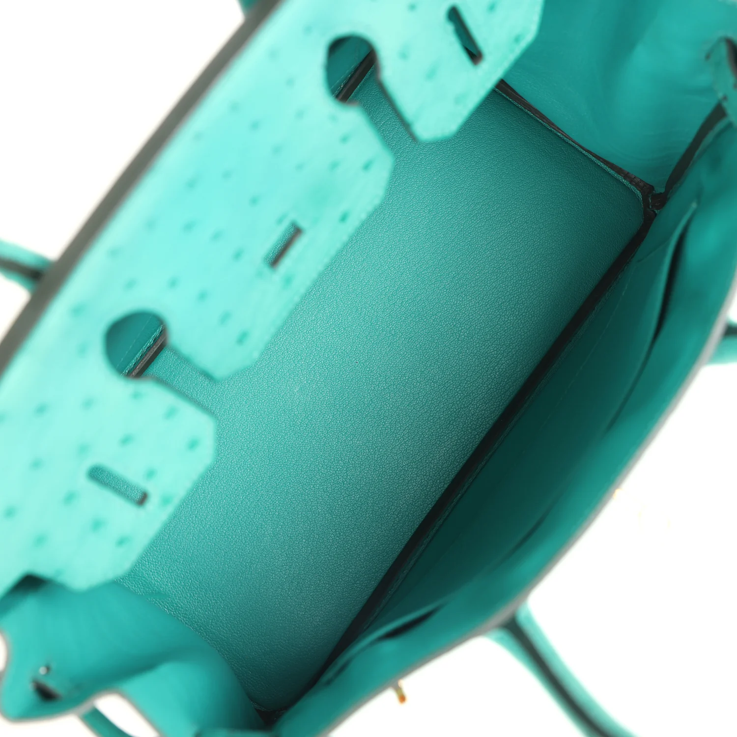 Replicate Hermes Birkin 30 Vert Verone Ostrich Gold Hardware(1:1 replica)