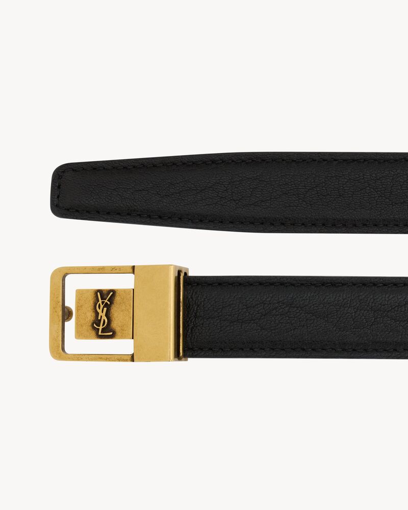 Replicate la 66 buckle thin belt in grained lambskin(1:1 replica)