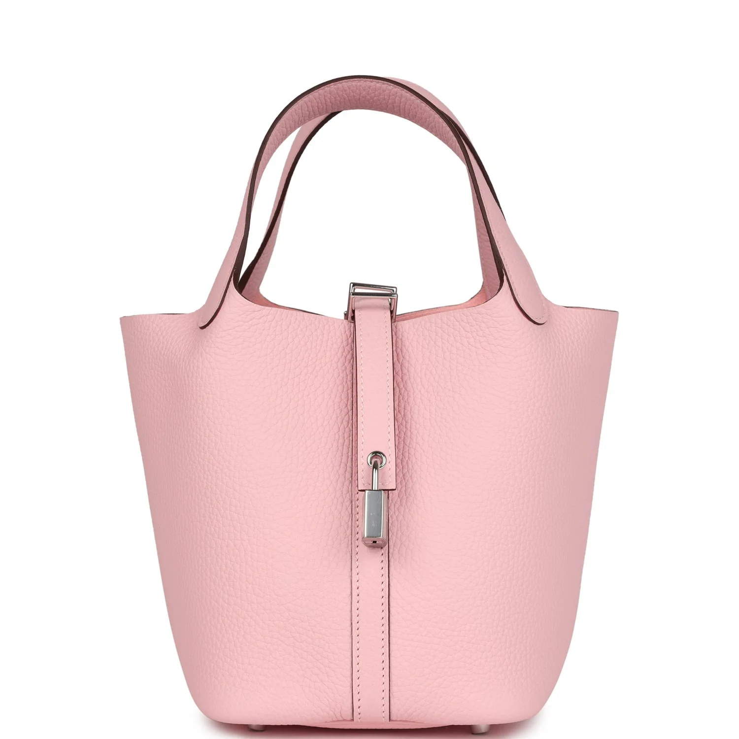 Replicate Hermes Picotin Lock 18 Rose Sakura Clemence Palladium Hardware(1:1 replica)