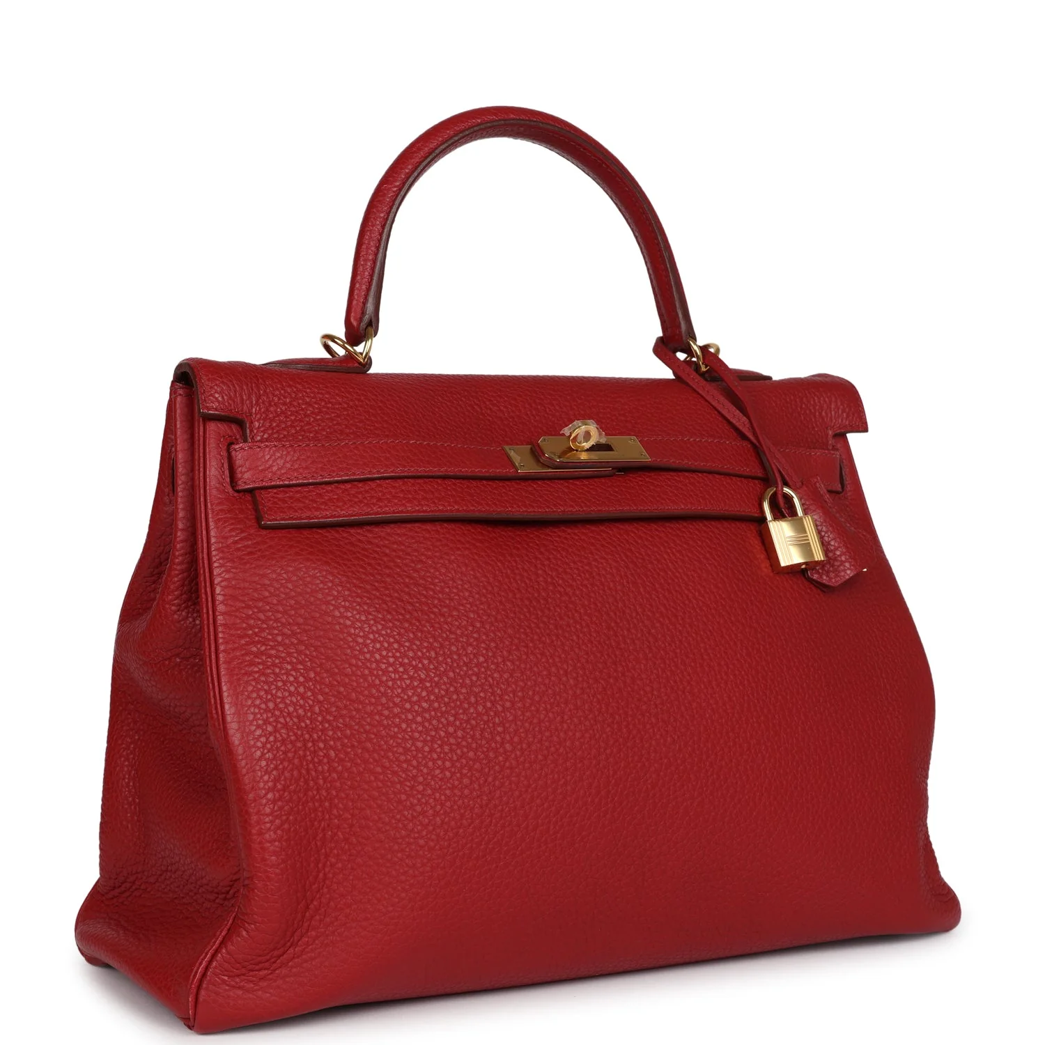Replicate Hermes Kelly 35 Rouge Garance Clemence Gold Hardware(1:1 replica)