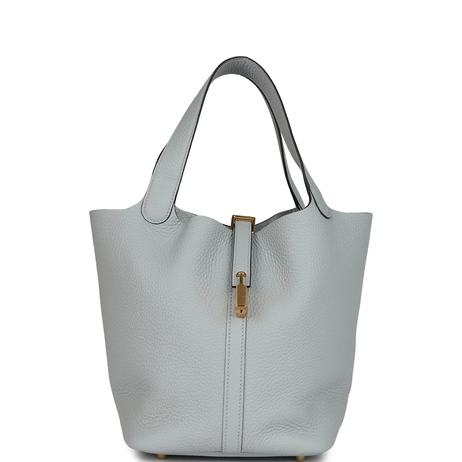 Replicate Hermes Picotin Lock 22 Bleu Glacier Clemence Gold Hardware(1:1 replica)