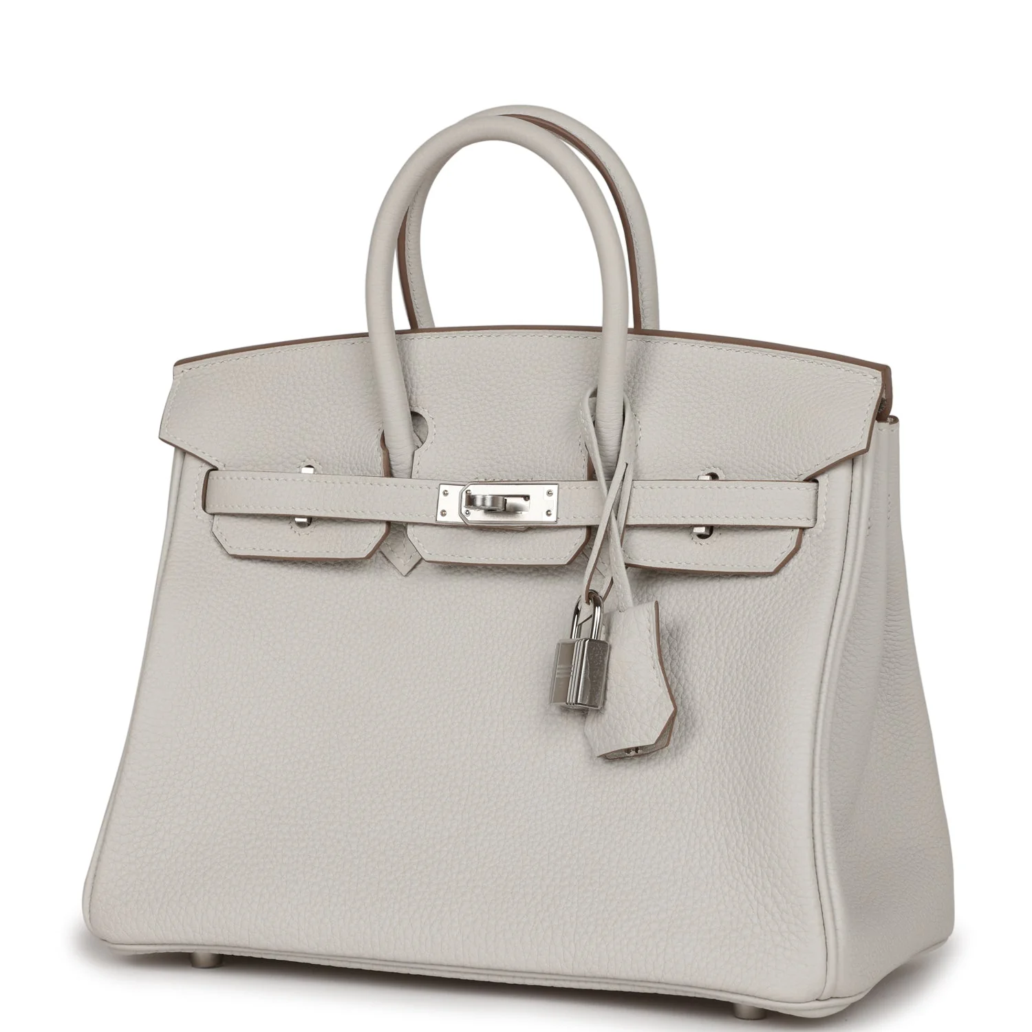 Replicate Hermes Birkin 25 Gris Pale Togo Palladium Hardware(1:1 replica)