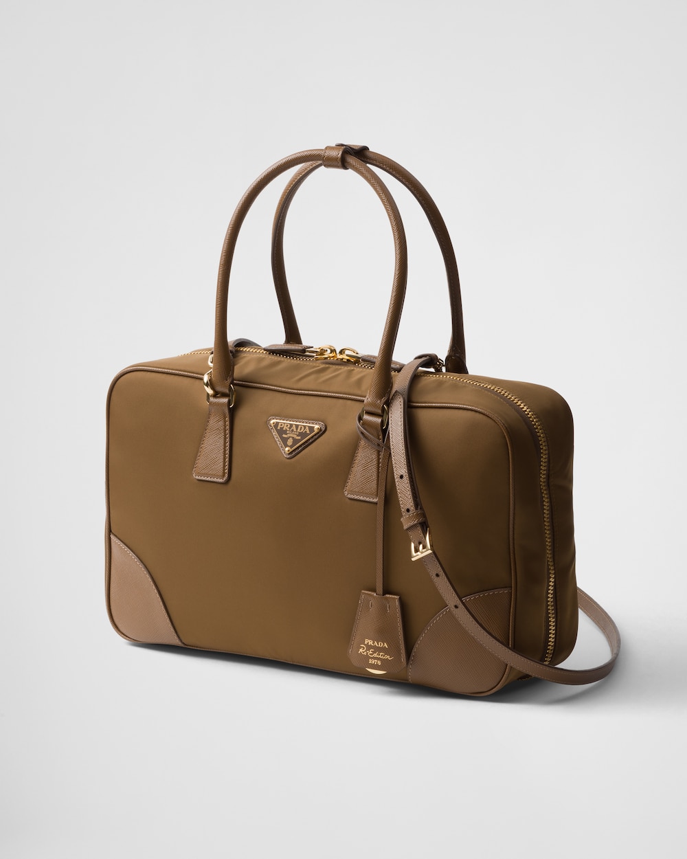 Replicate Prada Re-Edition 1978 Large Re-Nylon and Saffiano Leather Two-Handle Bag(1:1 replica)