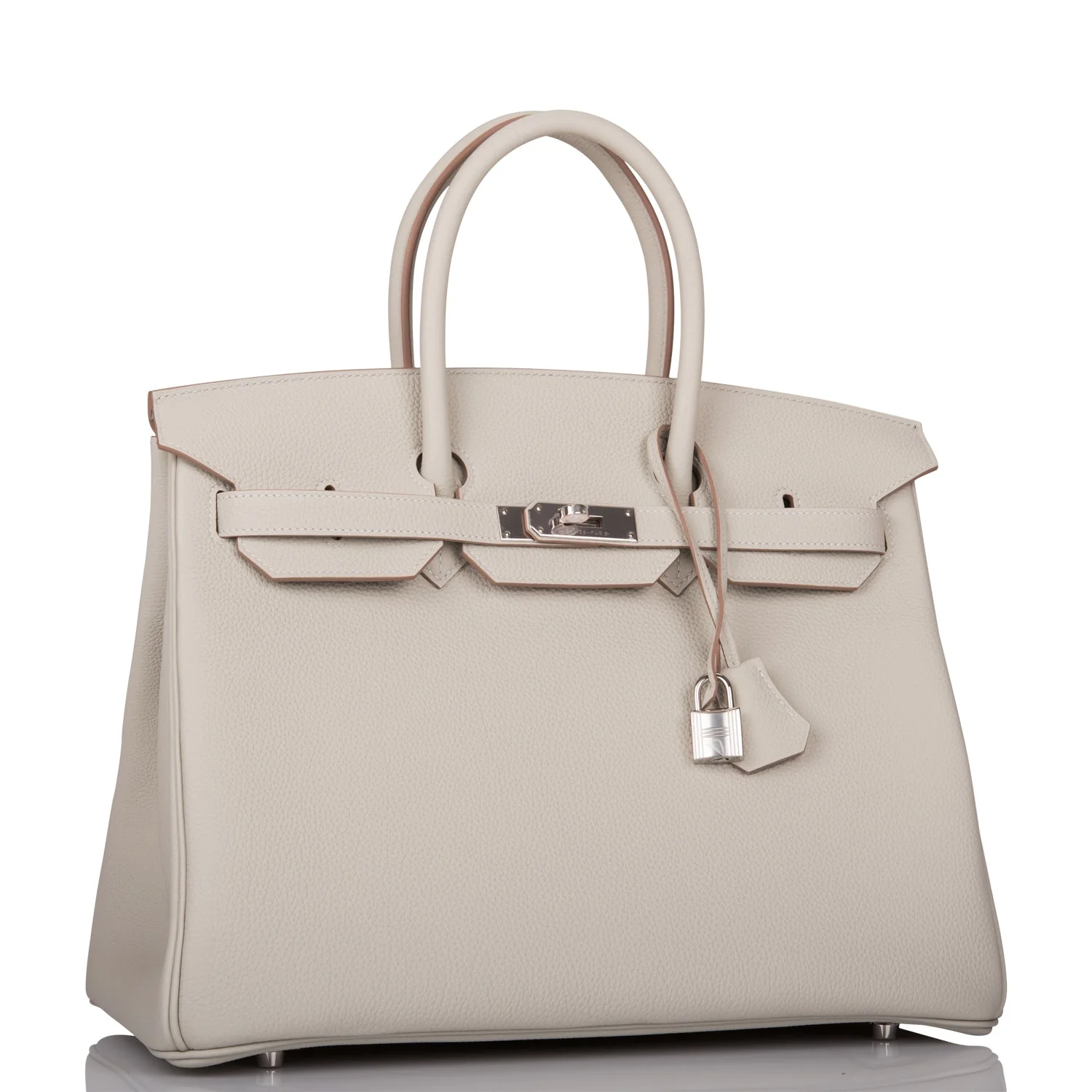 Replicate Hermes Birkin 35 Gris Perle Togo Palladium Hardware(1:1 replica)