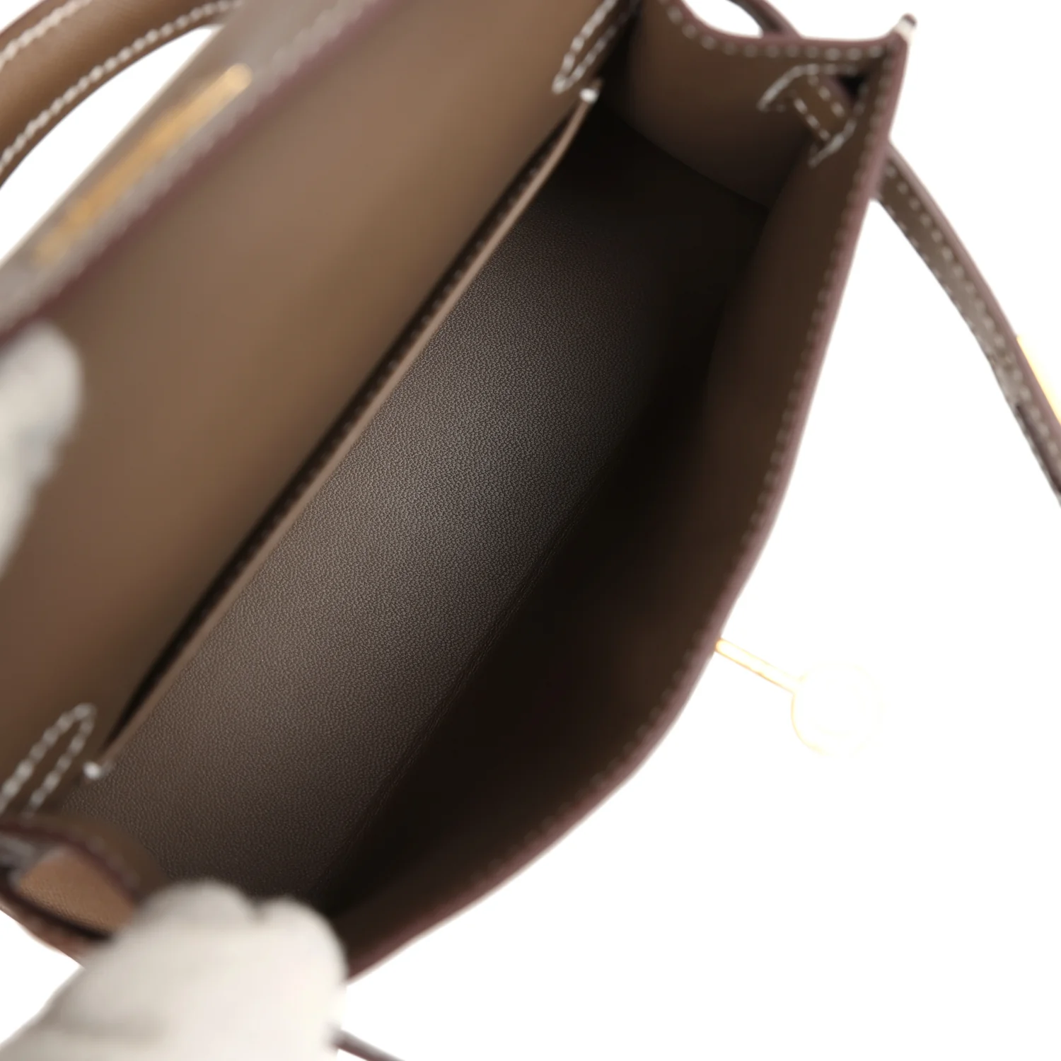 Replicate Hermes Kelly Sellier 20 Etoupe Madame Gold Hardware(1:1 replica)