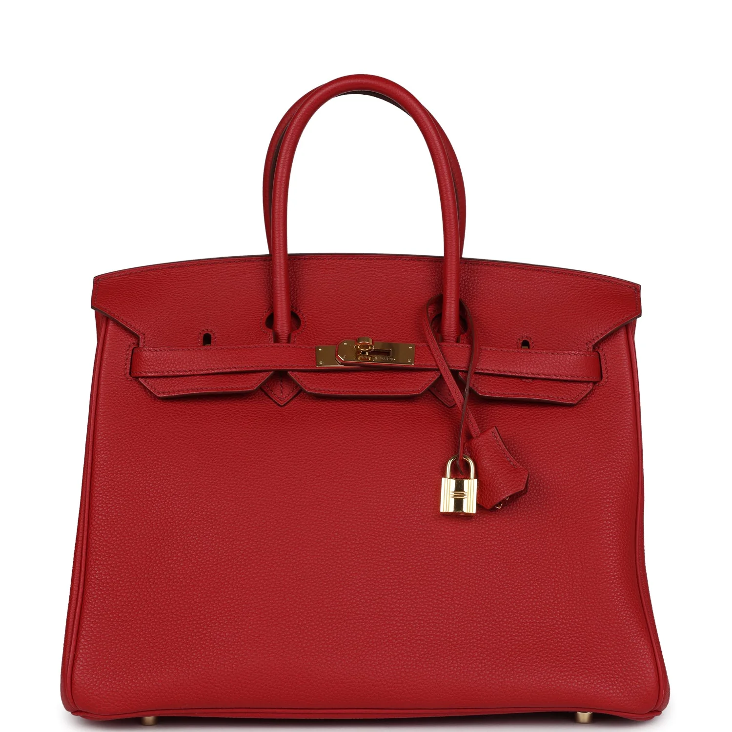 Replicate Hermes Birkin 35 Rouge Garance Togo Gold Hardware(1:1 replica)