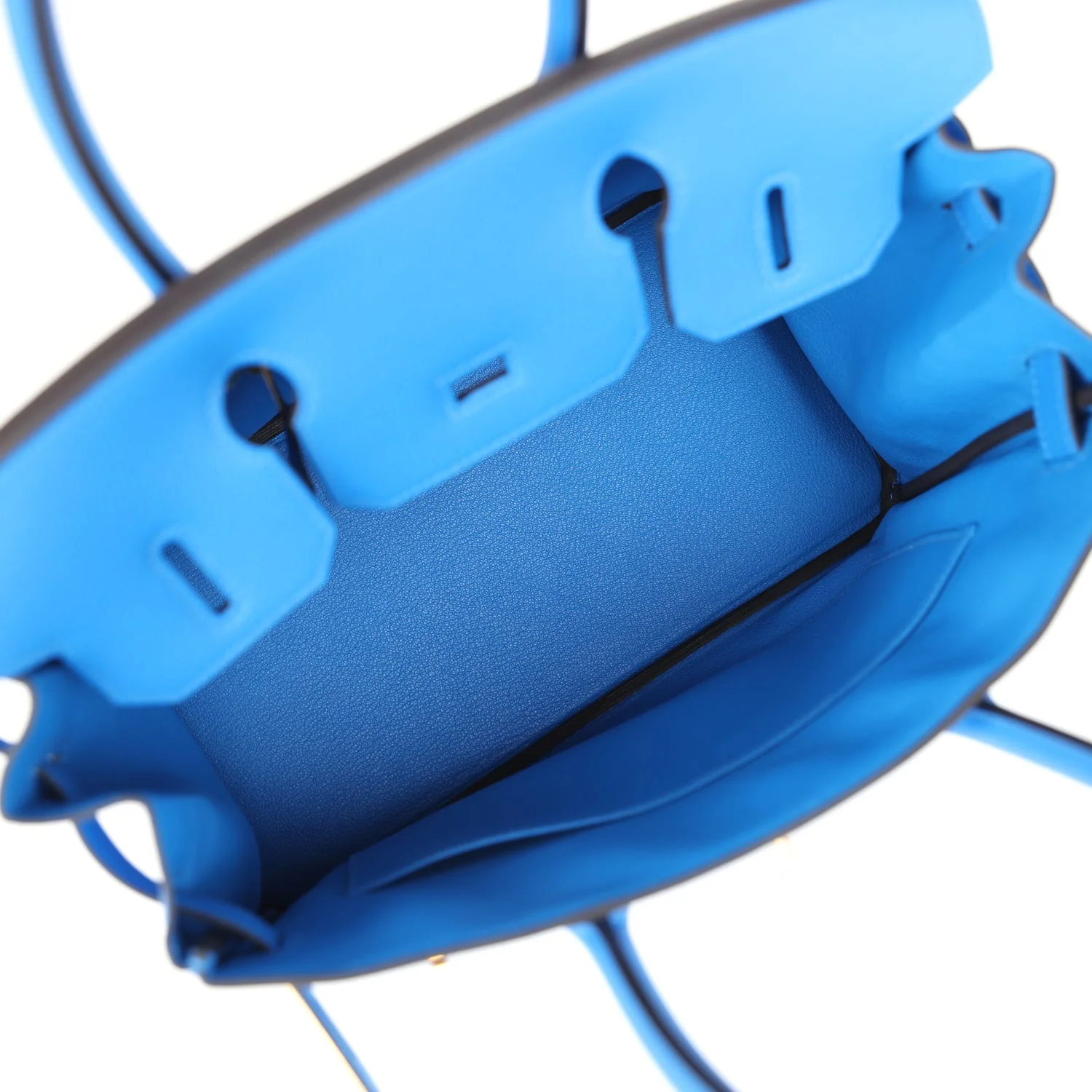 Replicate Hermes Birkin 30 Bleu Hydra Togo Gold Hardware(1:1 replica)