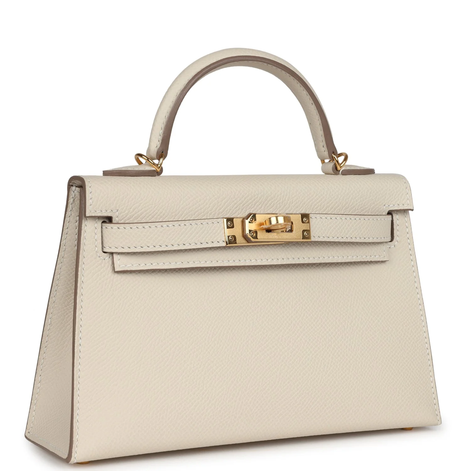 Replicate Hermes Kelly Sellier 20 Craie Epsom Gold Hardware(1:1 replica)