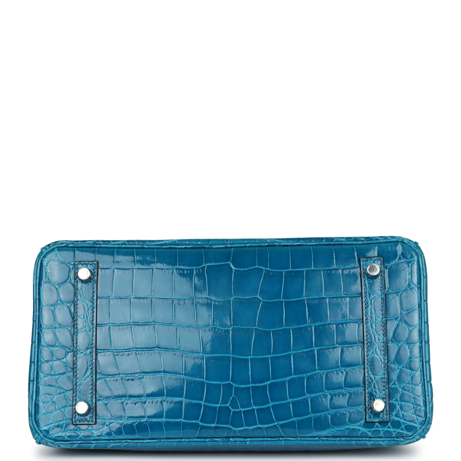 Replicate Hermes Birkin 30 Bleu Izmir Shiny Niloticus Crocodile Palladium Hardware(1:1 replica)