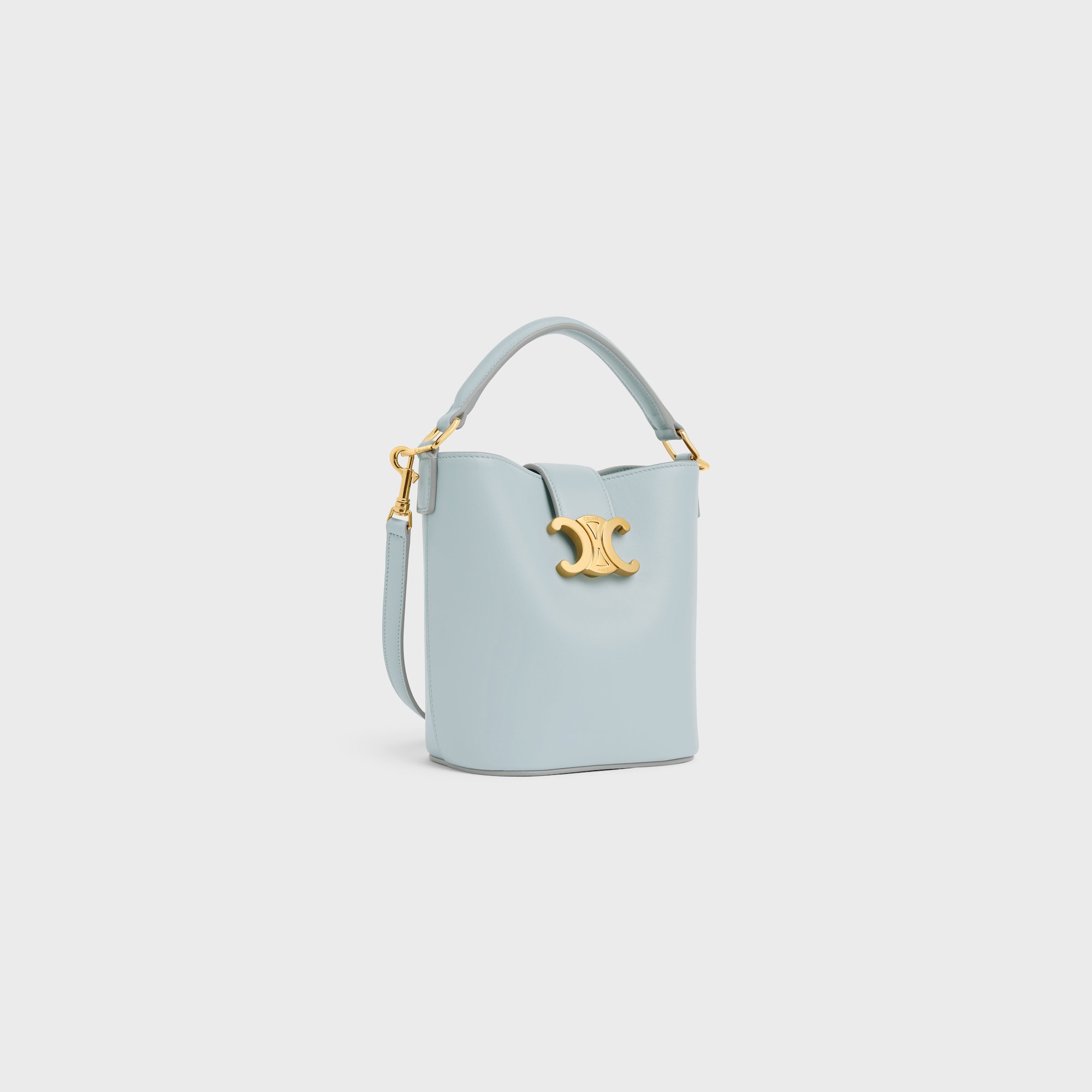 Replicate MINI BUCKET LOUISE IN SMOOTH CALFSKIN ICE BLUE(1:1 replica)