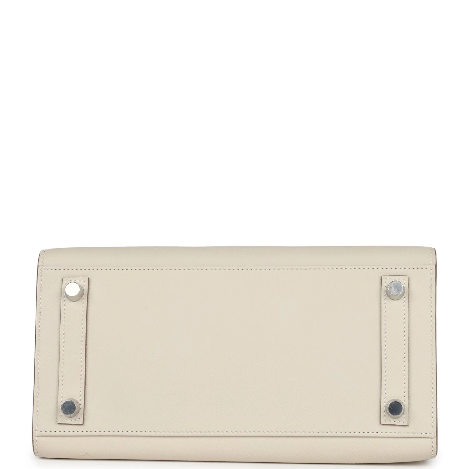 Replicate Hermes Birkin Sellier 25 Craie Epsom Palladium Hardware(1:1 replica)