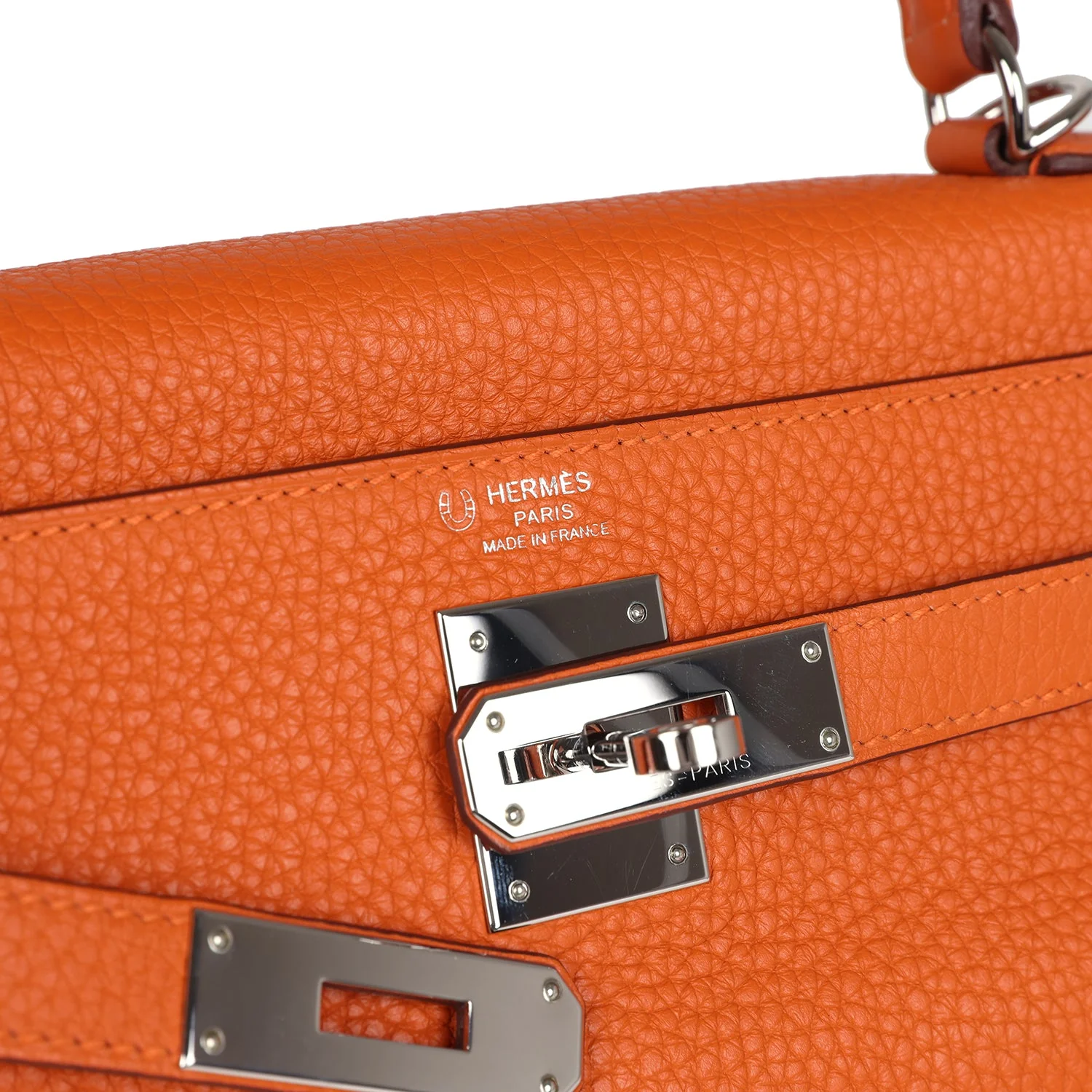 Replicate Hermes Special Order (HSS) Kelly Retourne 28 Orange Togo Palladium Hardware(1:1 replica)