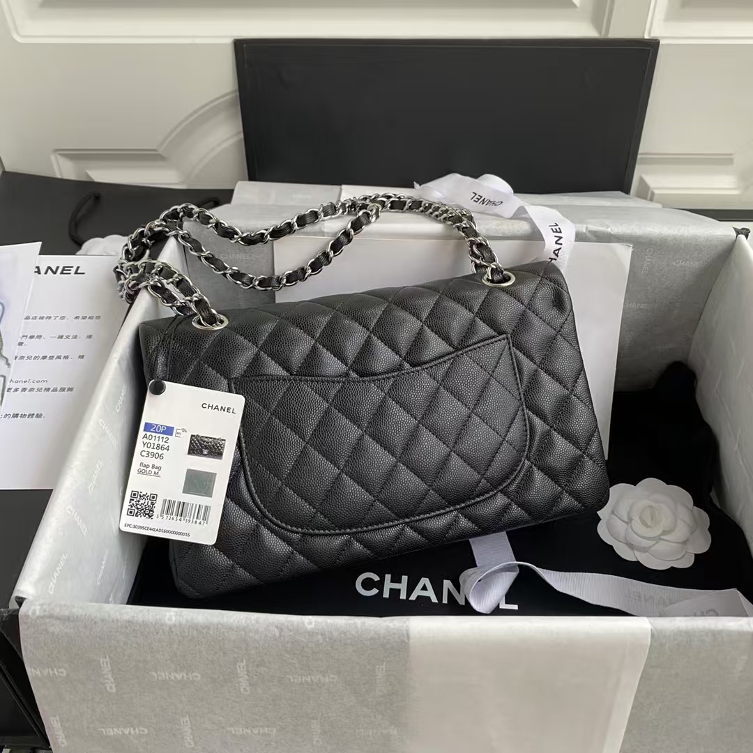 Replicate Chanel Classic 11.12 Handbag Caviar Silver Hardware(1:1 replica)