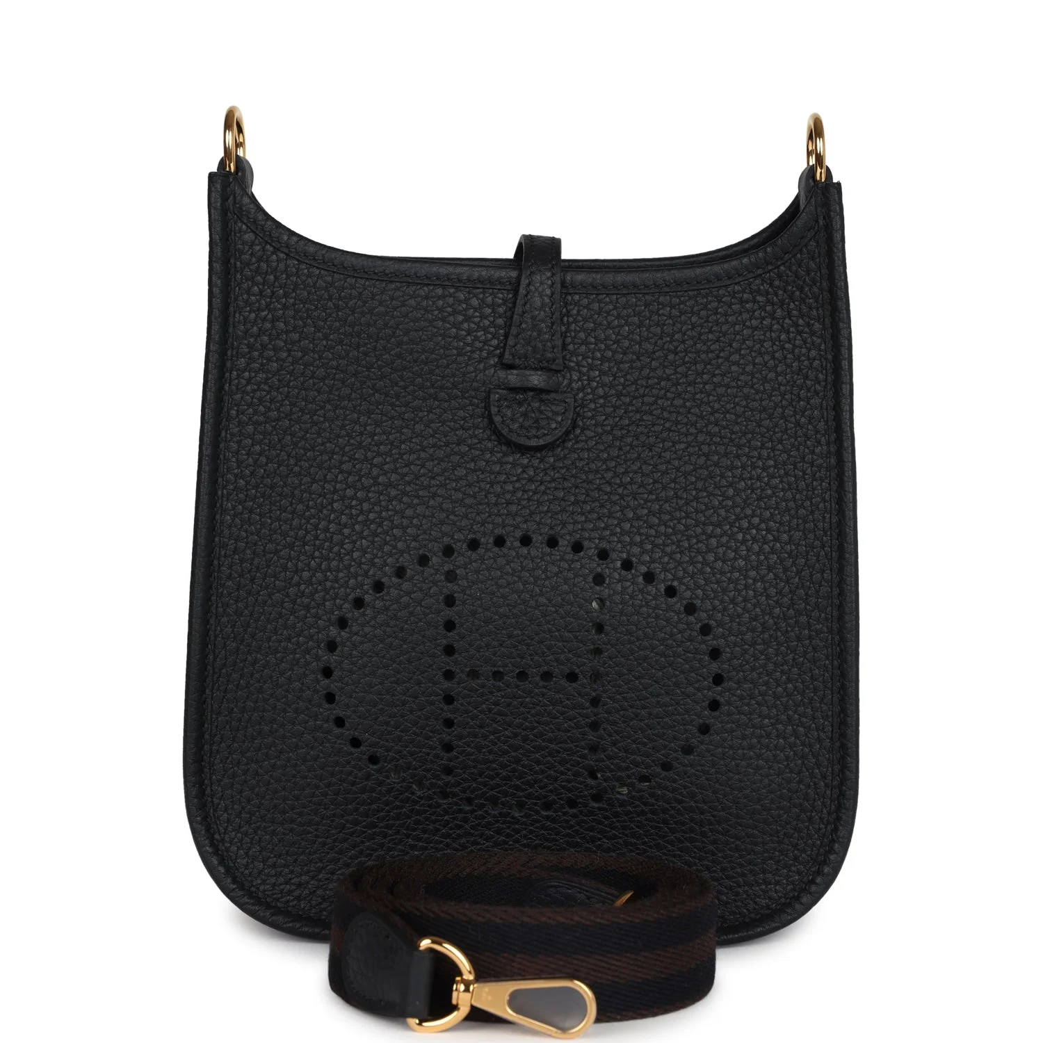 Replicate Hermes Evelyne TPM Black Clemence Gold Hardware(1:1 replica)
